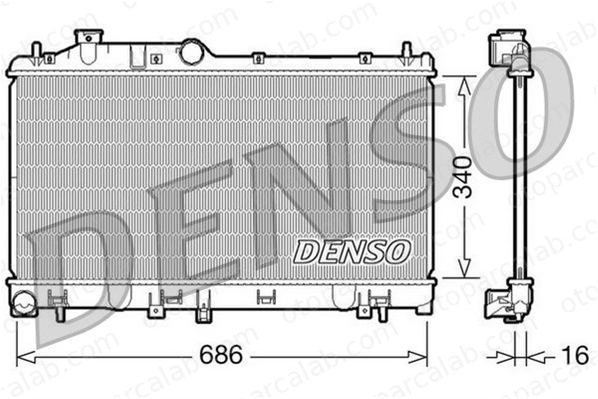 DENSO DRM36007 Su Radyatörü SUBARU LEGACY IV Station wagon LEGACY IV DRM36007 45111AG010