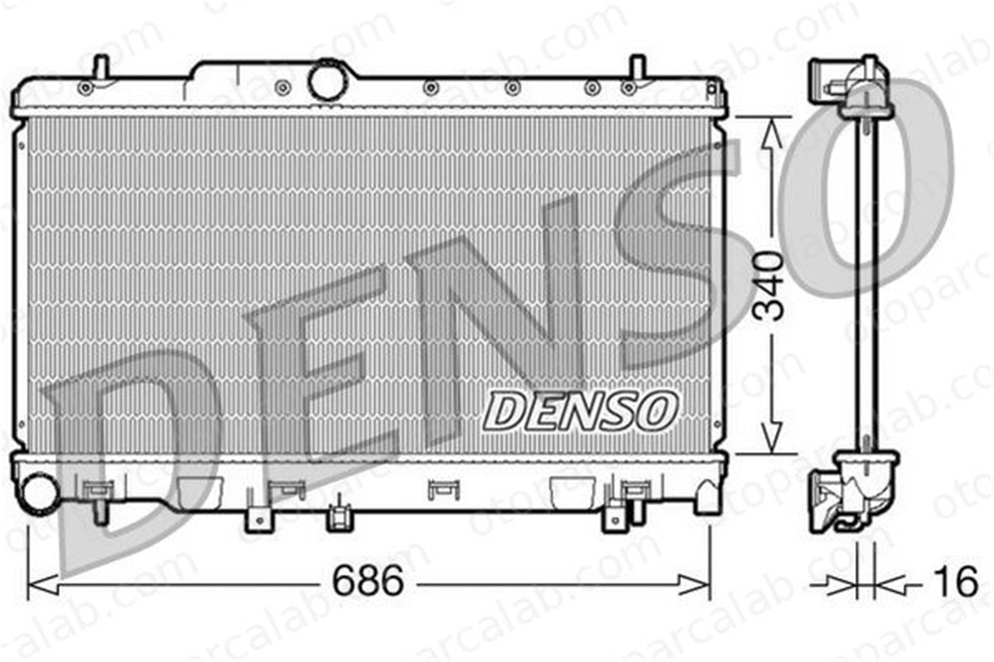 DENSO DRM36010 Su Radyatörü SUBARU IMPREZA Sedan IMPREZA Station wagon DRM36010 45111AE030