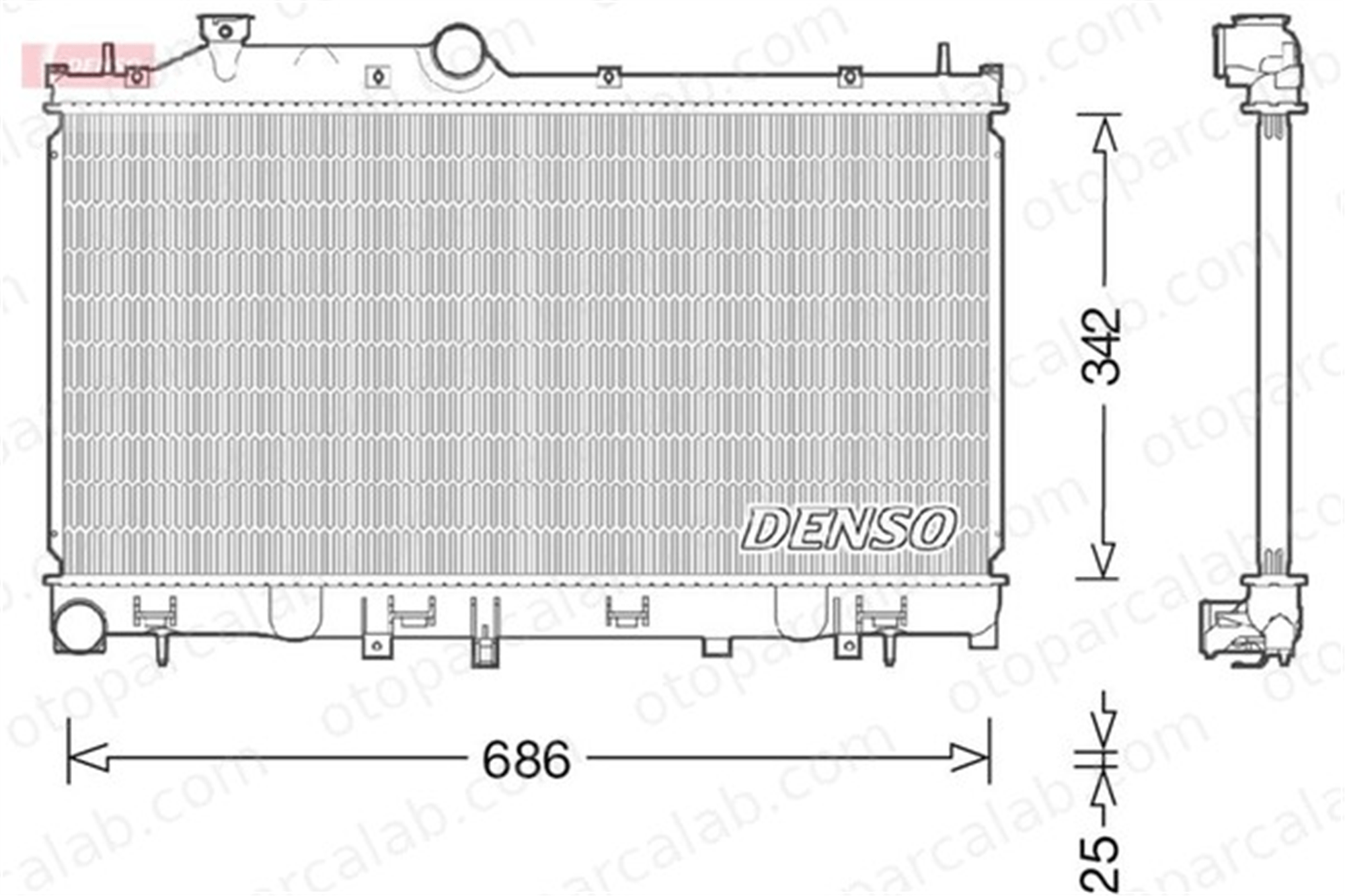 DENSO DRM36022 Su Radyatörü SUBARU FORESTER DRM36022 45111SG010
