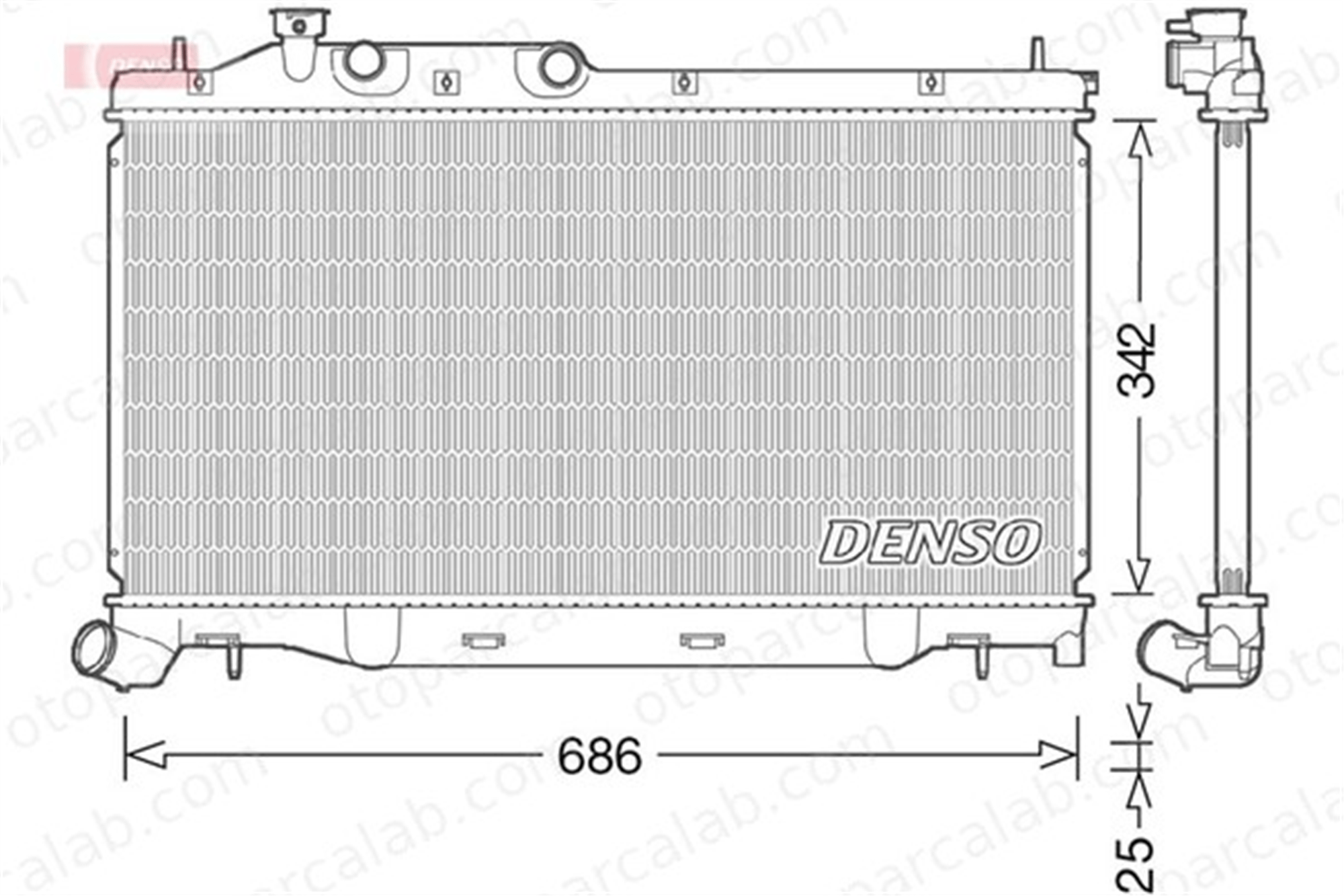 DENSO DRM36023 Su Radyatörü SUBARU FORESTER DRM36023 45111SG020