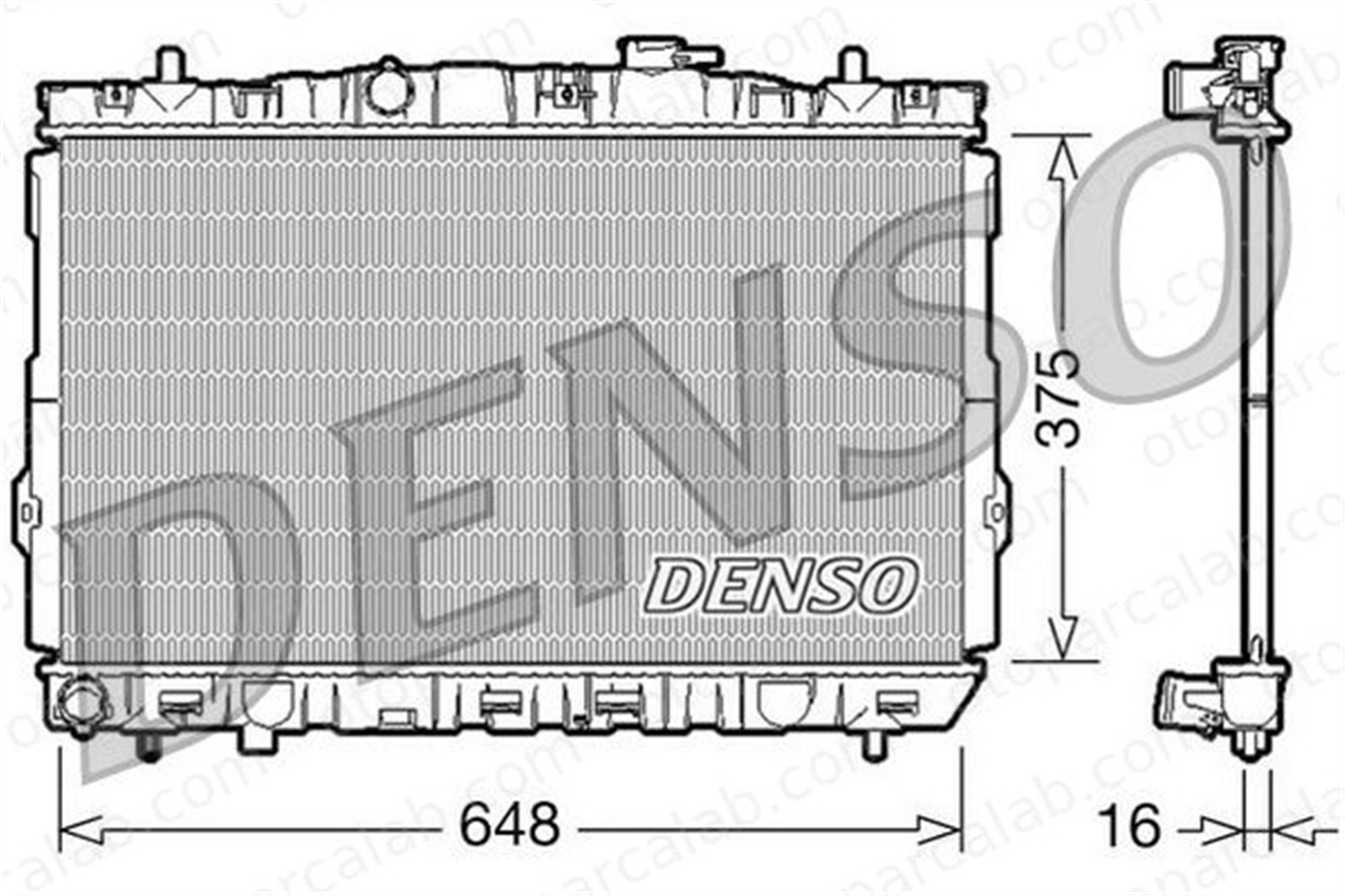 DENSO DRM41001 Su Radyatörü HYUNDAI ELANTRA III ELANTRA III Sedan DRM41001 2531020100