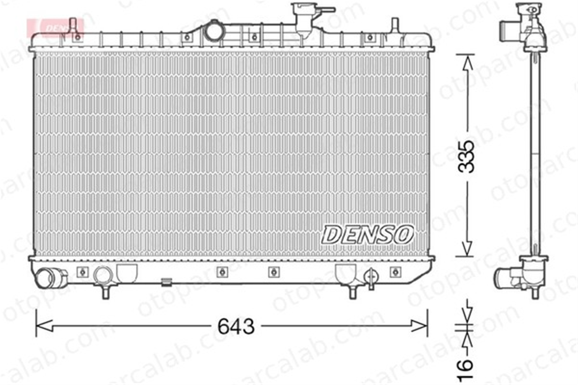 DENSO DRM41014 Su Radyatörü HYUNDAI ACCENT II ACCENT II Sedan DRM41014 2531025300