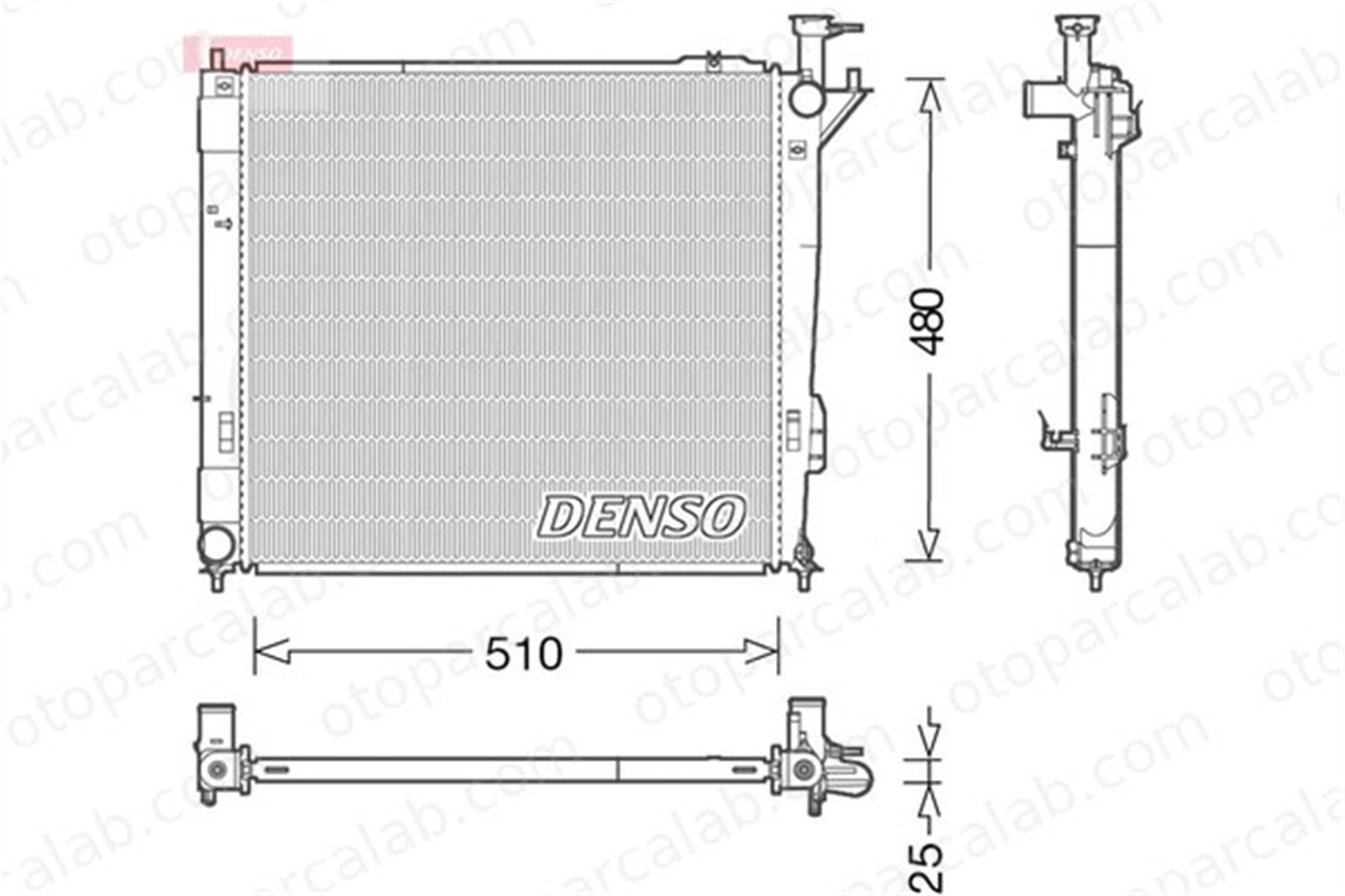 DENSO DRM41015 Su Radyatörü HYUNDAI SANTA FÉ III SANTA FÉ II DRM41015 253102B850