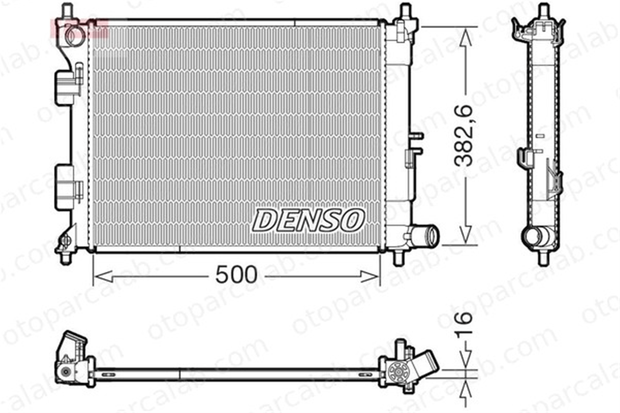 DENSO DRM41032 Su Radyatörü HYUNDAI i20 II i20 II Coupe DRM41032 25310C8000