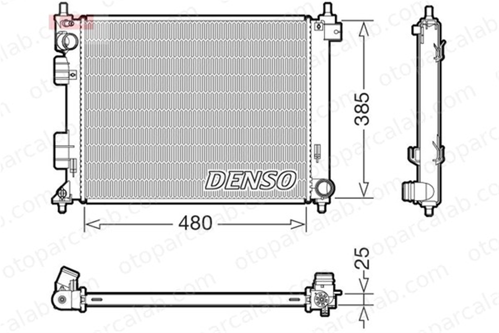 DENSO DRM41035 Su Radyatörü HYUNDAI i20 ACTIVE i20 II DRM41035 25310C8400