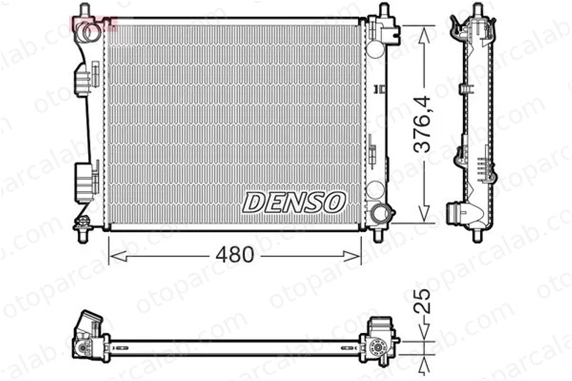 DENSO DRM41037 Su Radyatörü HYUNDAI i20 I ACCENT IV Sedan DRM41037 253101R300