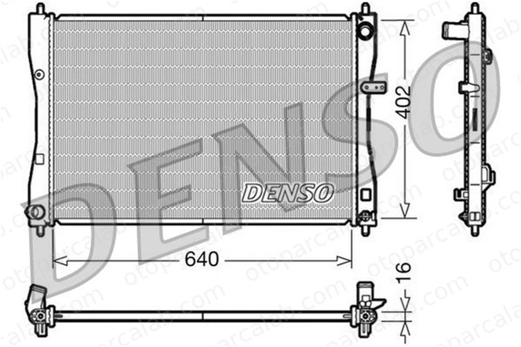 DENSO DRM45009 Su Radyatörü MITSUBISHI COLT VI SMART FORFOUR DRM45009 MN130395