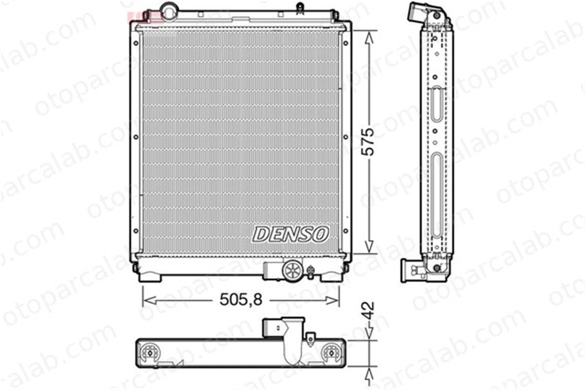 DENSO DRM45052 Su Radyatörü FUSO (MITSUBISHI) CANTER CANTER VII DRM45052 ME418428