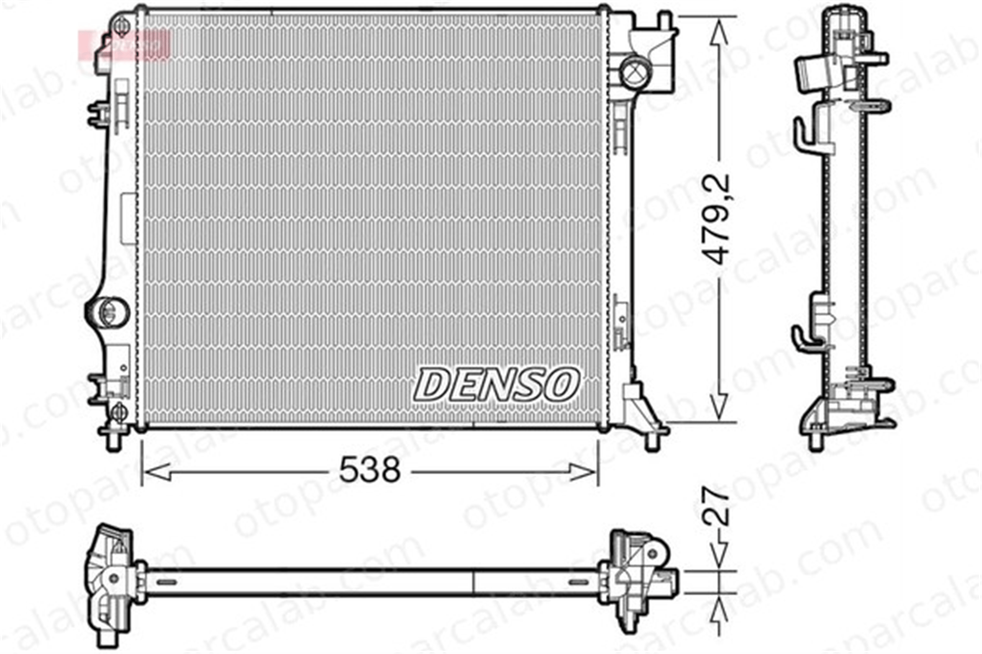 DENSO DRM46064 Su Radyatörü RENAULT KADJAR NISSAN QASHQAI II SUV DRM46064 214104EB0A