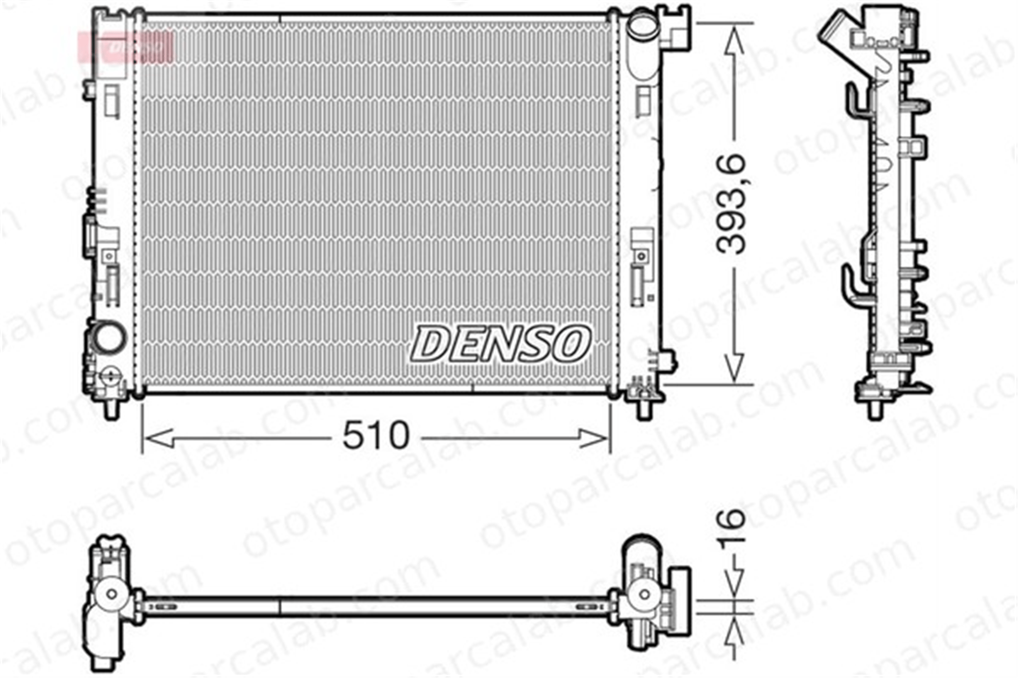 DENSO DRM46103 Su Radyatörü NISSAN MICRA V RENAULT CLIO V DRM46103 214105FA0A