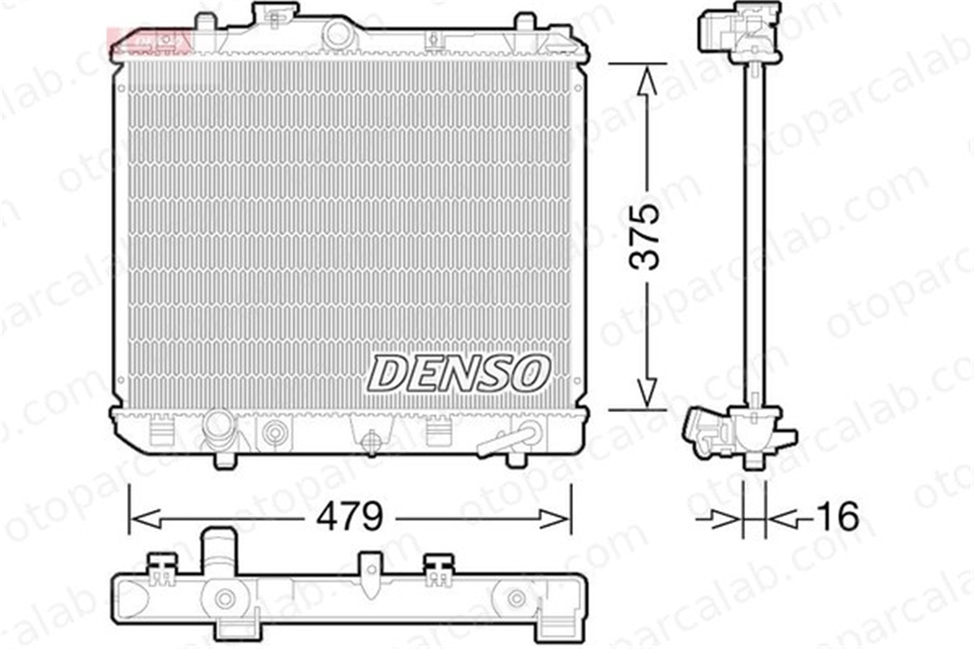 DENSO DRM47028 Su Radyatörü SUZUKI SPLASH DRM47028 1770073KB0