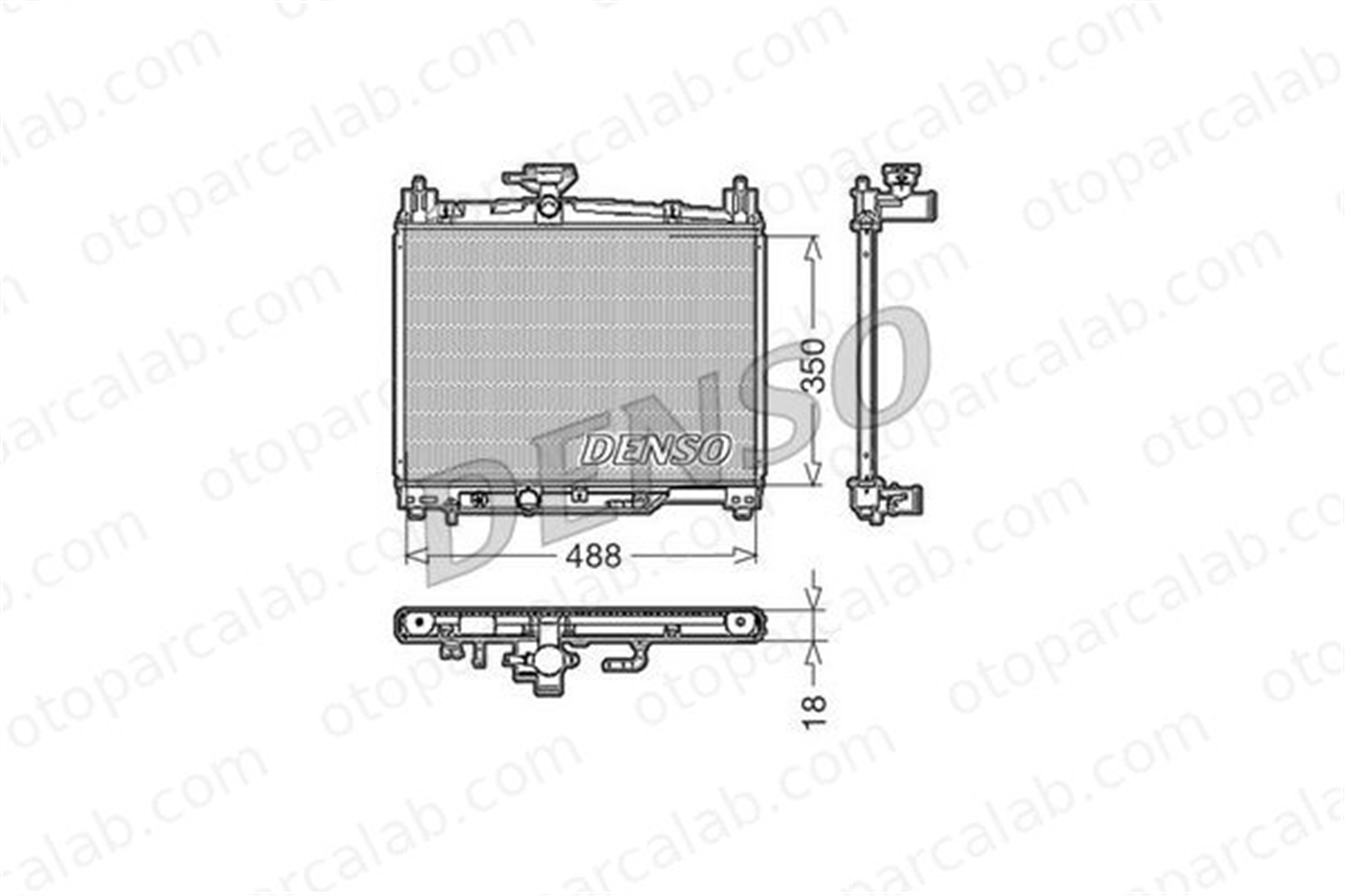 DENSO DRM50002 Su Radyatörü TOYOTA YARIS DRM50002 164000J020