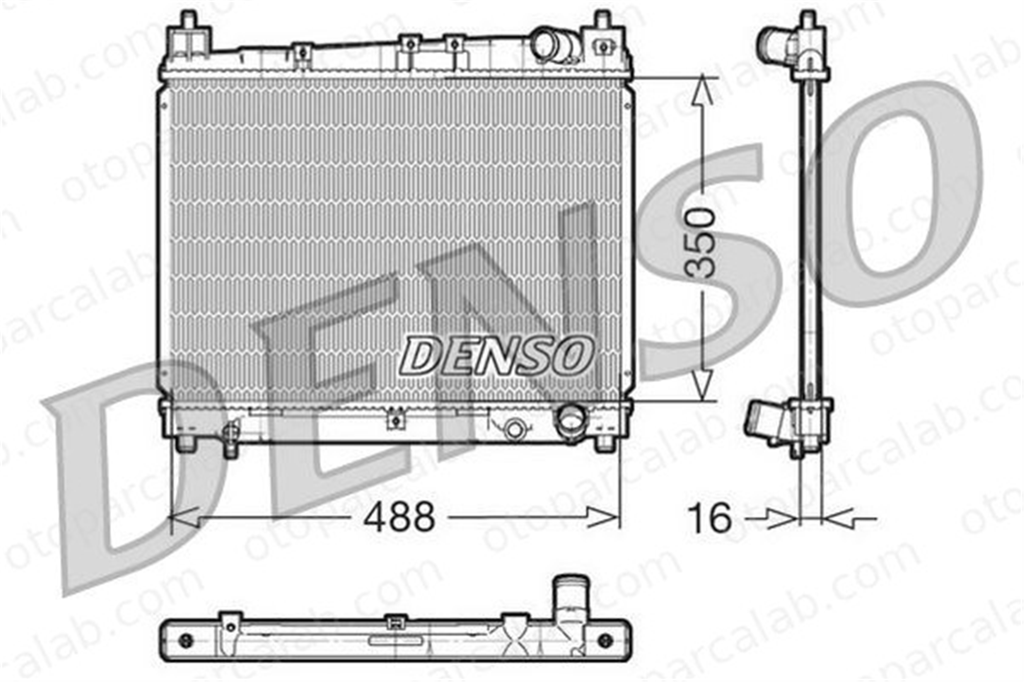 DENSO DRM50006 Su Radyatörü TOYOTA YARIS VERSO YARIS DRM50006 1640021081