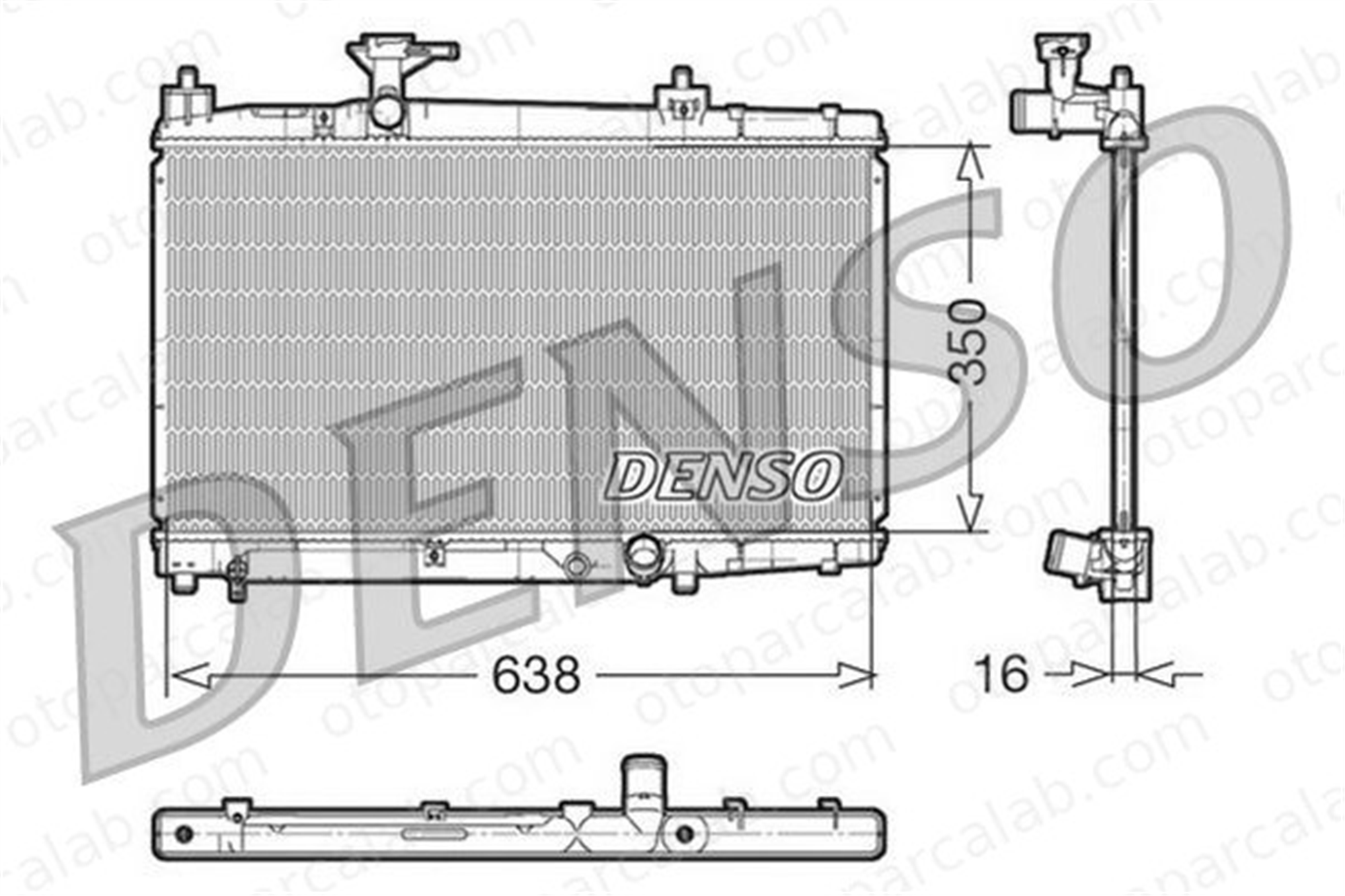 DENSO DRM50007 Su Radyatörü TOYOTA YARIS YARIS VERSO DRM50007 1640033070