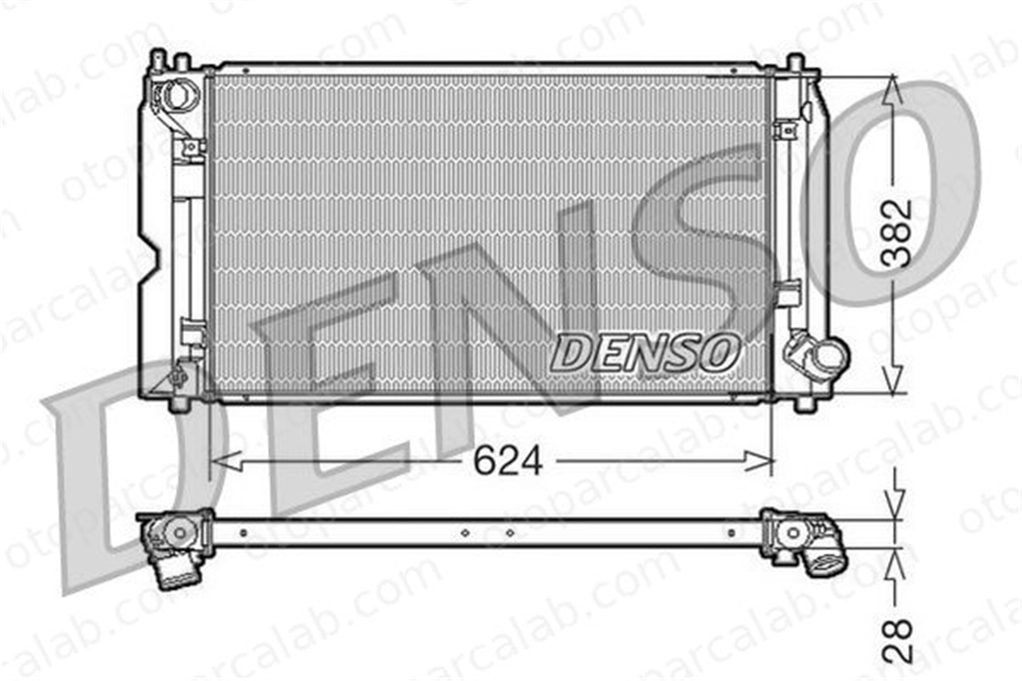DENSO DRM50012 Su Radyatörü TOYOTA COROLLA Verso COROLLA DRM50012 1640027040