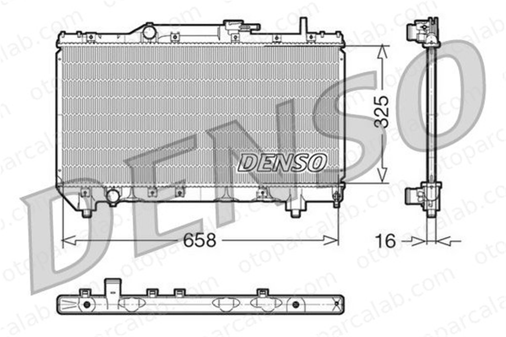 DENSO DRM50028 Su Radyatörü TOYOTA CARINA E VI CARINA E VI Sedan DRM50028 1640016450