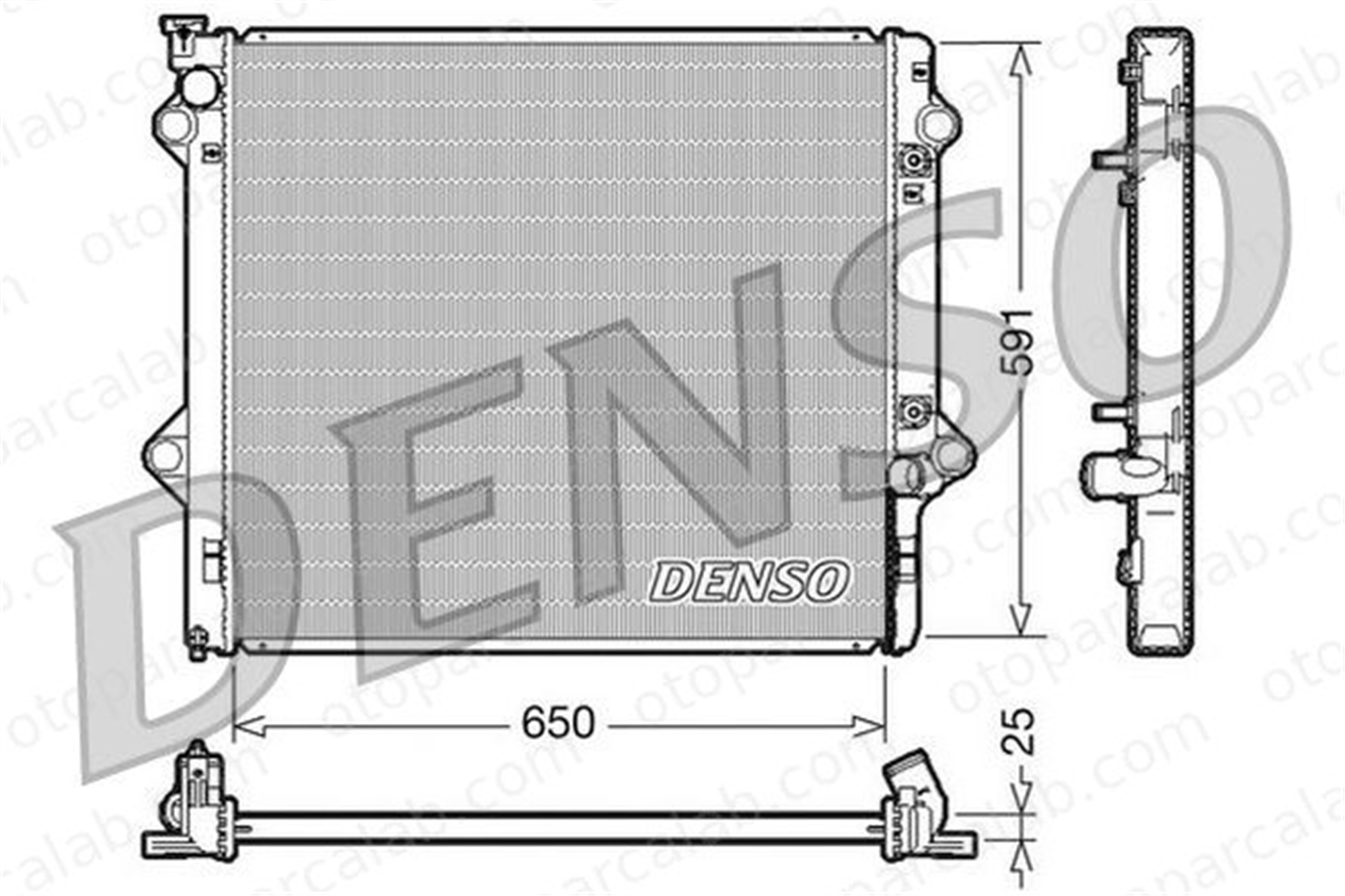 DENSO DRM50046 Su Radyatörü TOYOTA LAND CRUISER PRADO DRM50046 1640030140
