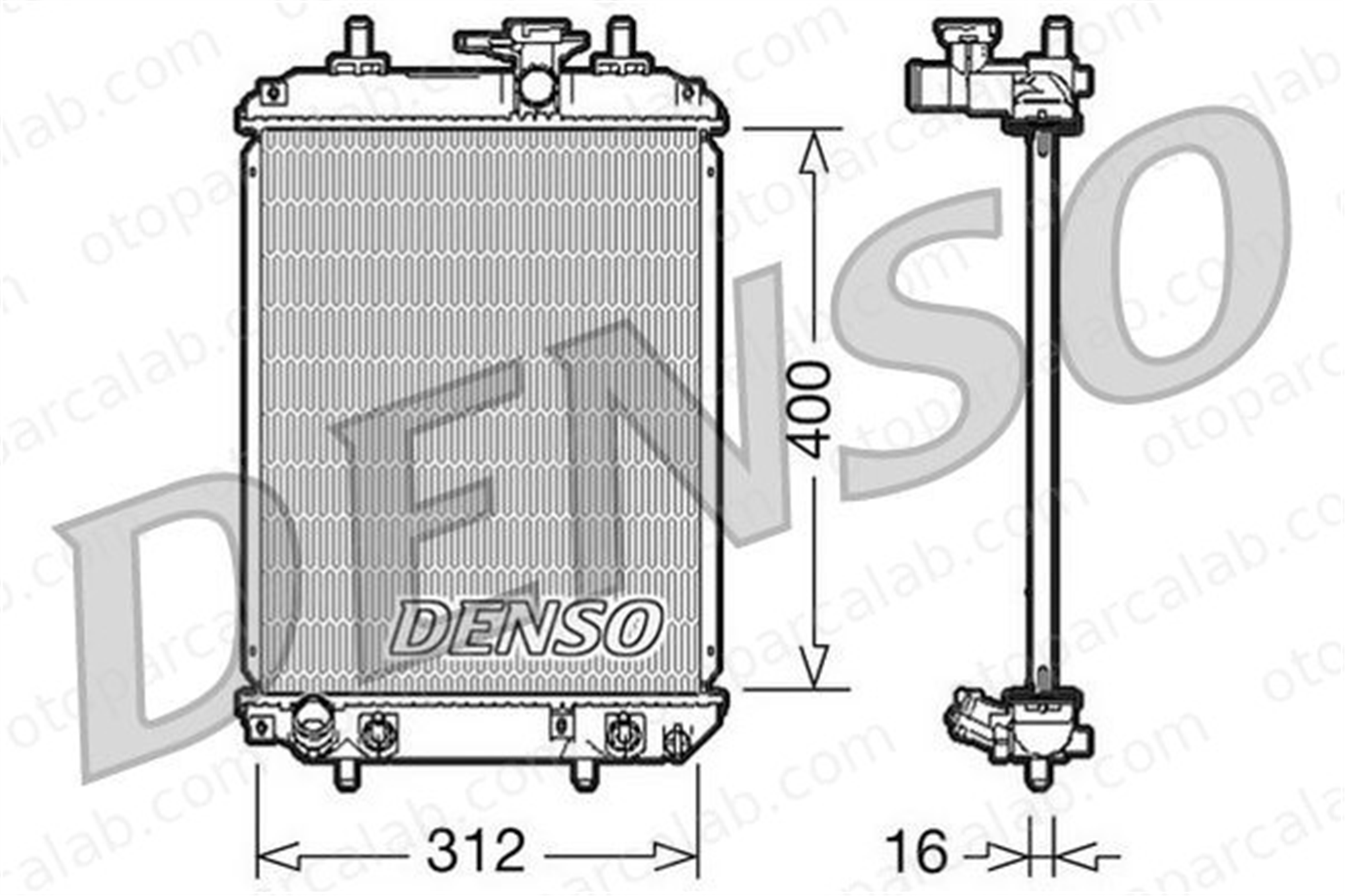 DENSO DRM50050 Su Radyatörü DAIHATSU SIRION DRM50050 16400B1010