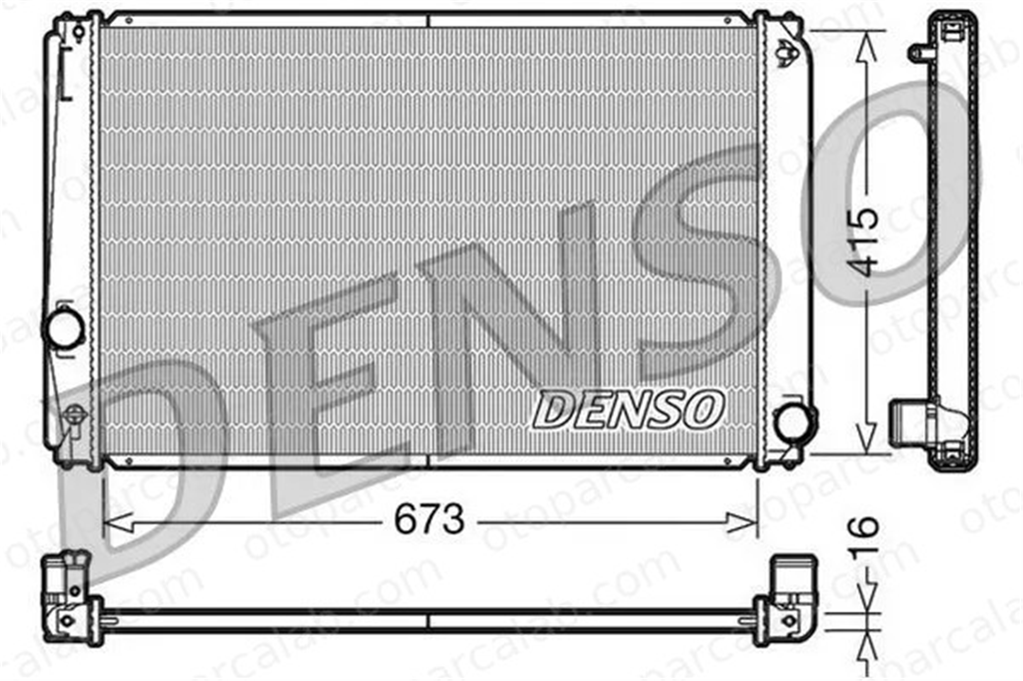DENSO DRM50051 Su Radyatörü TOYOTA RAV 4 IV RAV 4 III DRM50051 164000V030