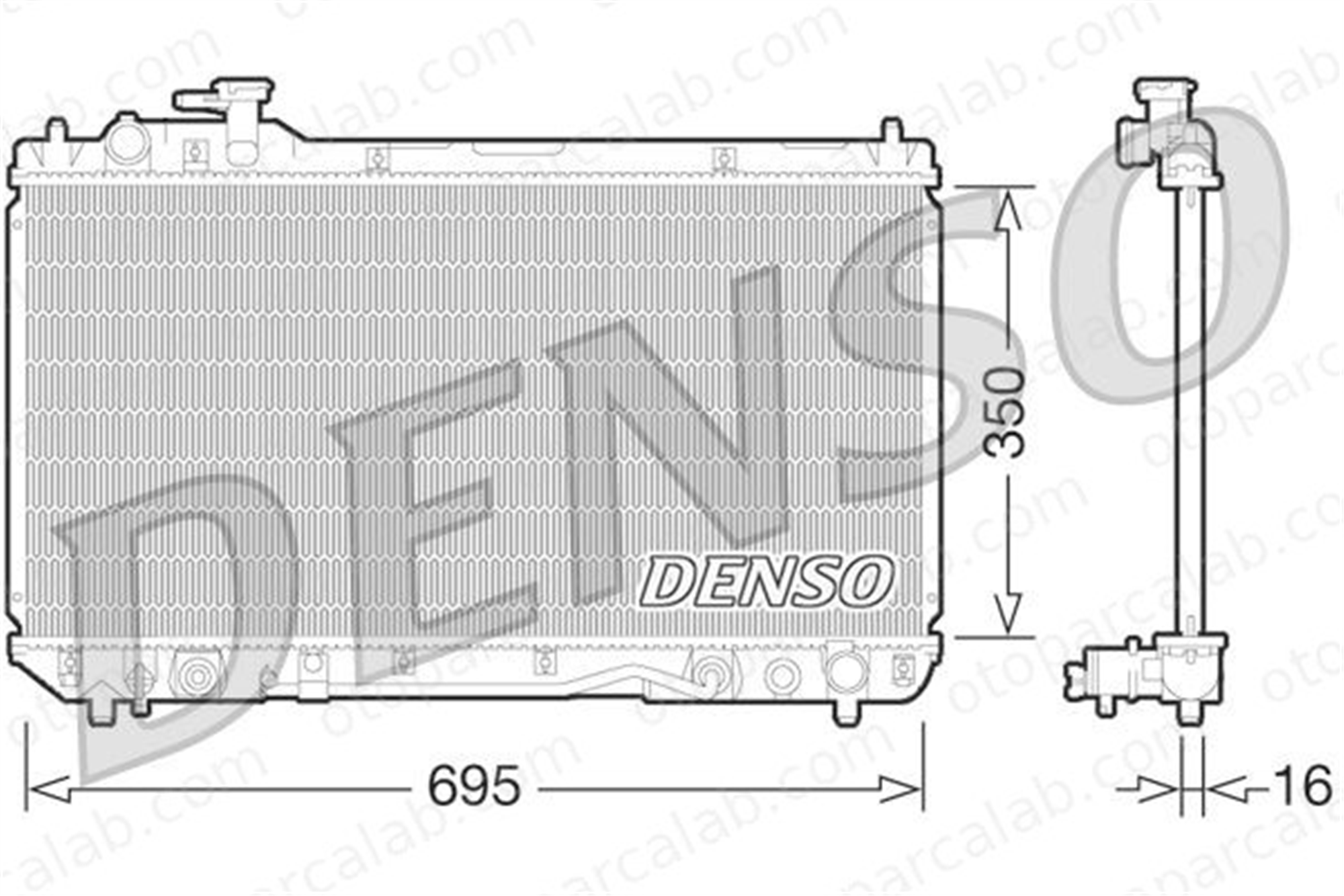 DENSO DRM50061 Su Radyatörü TOYOTA RAV 4 I Cabrio DRM50061 164007A480