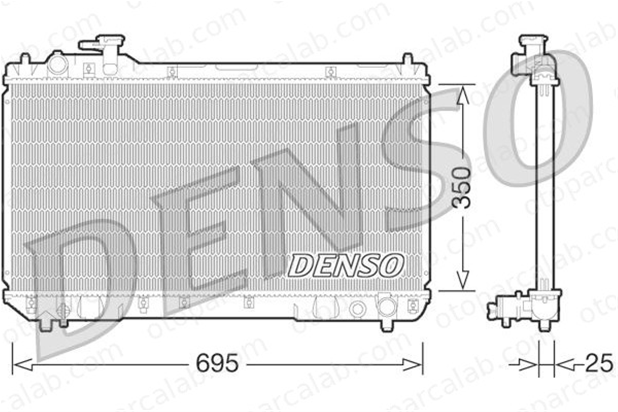 DENSO DRM50062 Su Radyatörü TOYOTA RAV 4 I Cabrio DRM50062 164007A490