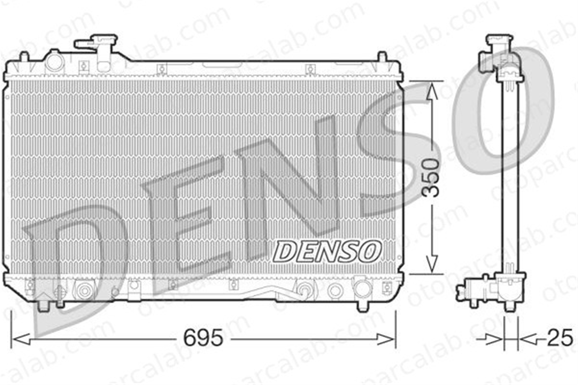 DENSO DRM50063 Su Radyatörü TOYOTA RAV 4 I Cabrio DRM50063 164007A500