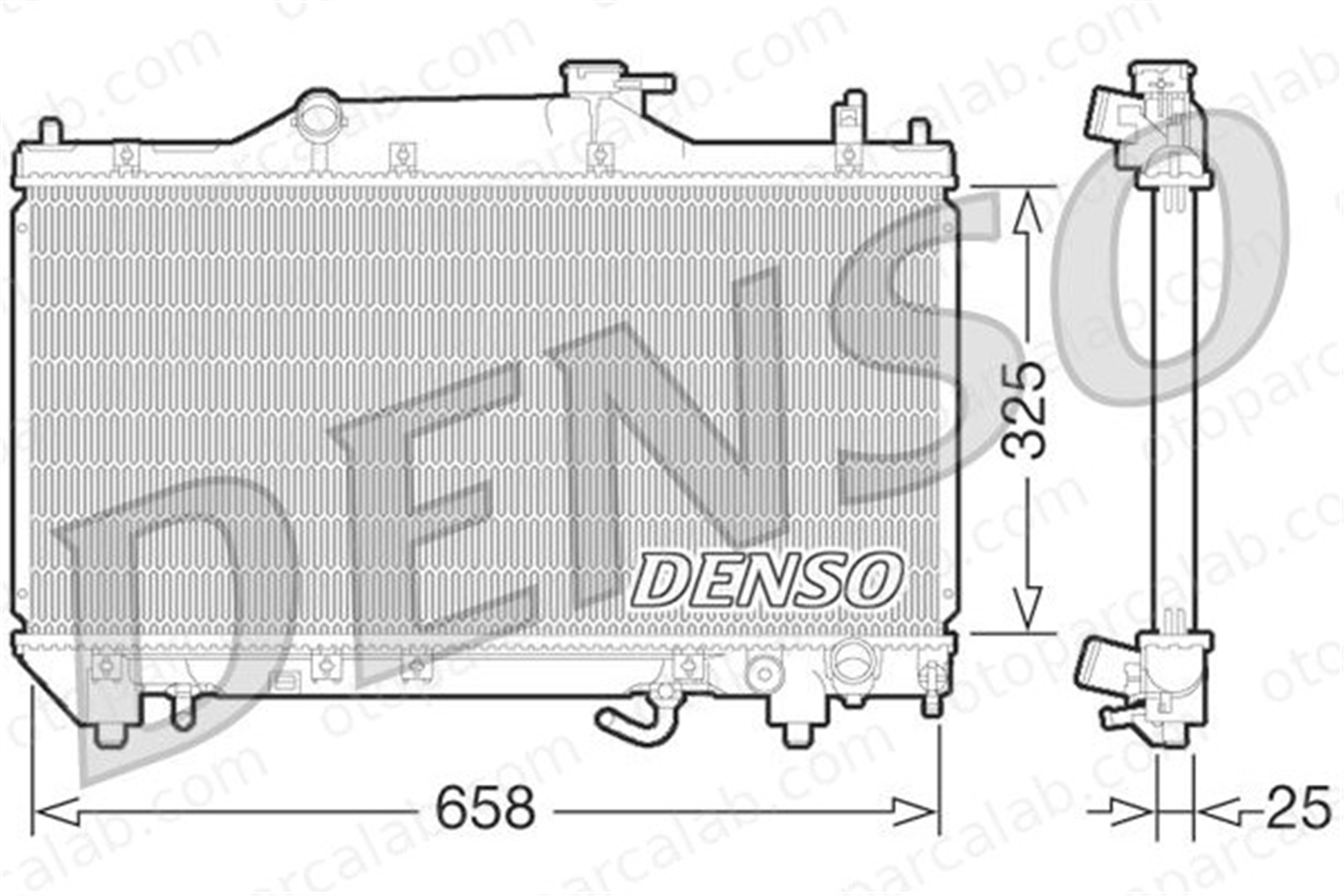 DENSO DRM50067 Su Radyatörü TOYOTA AVENSIS AVENSIS Liftback DRM50067 164000H010
