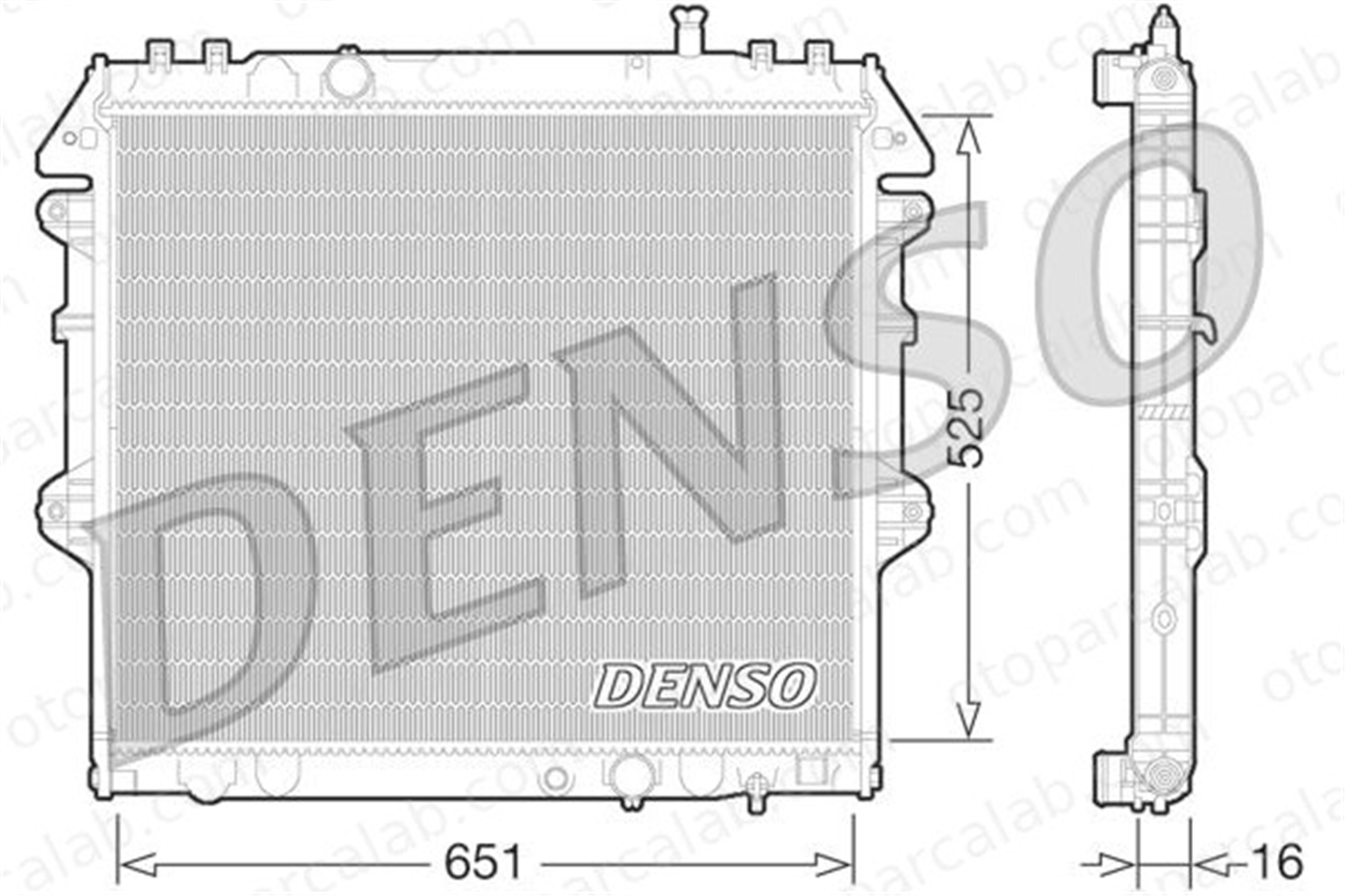 DENSO DRM50069 Su Radyatörü TOYOTA HILUX VII Pick-up DRM50069 164000L120