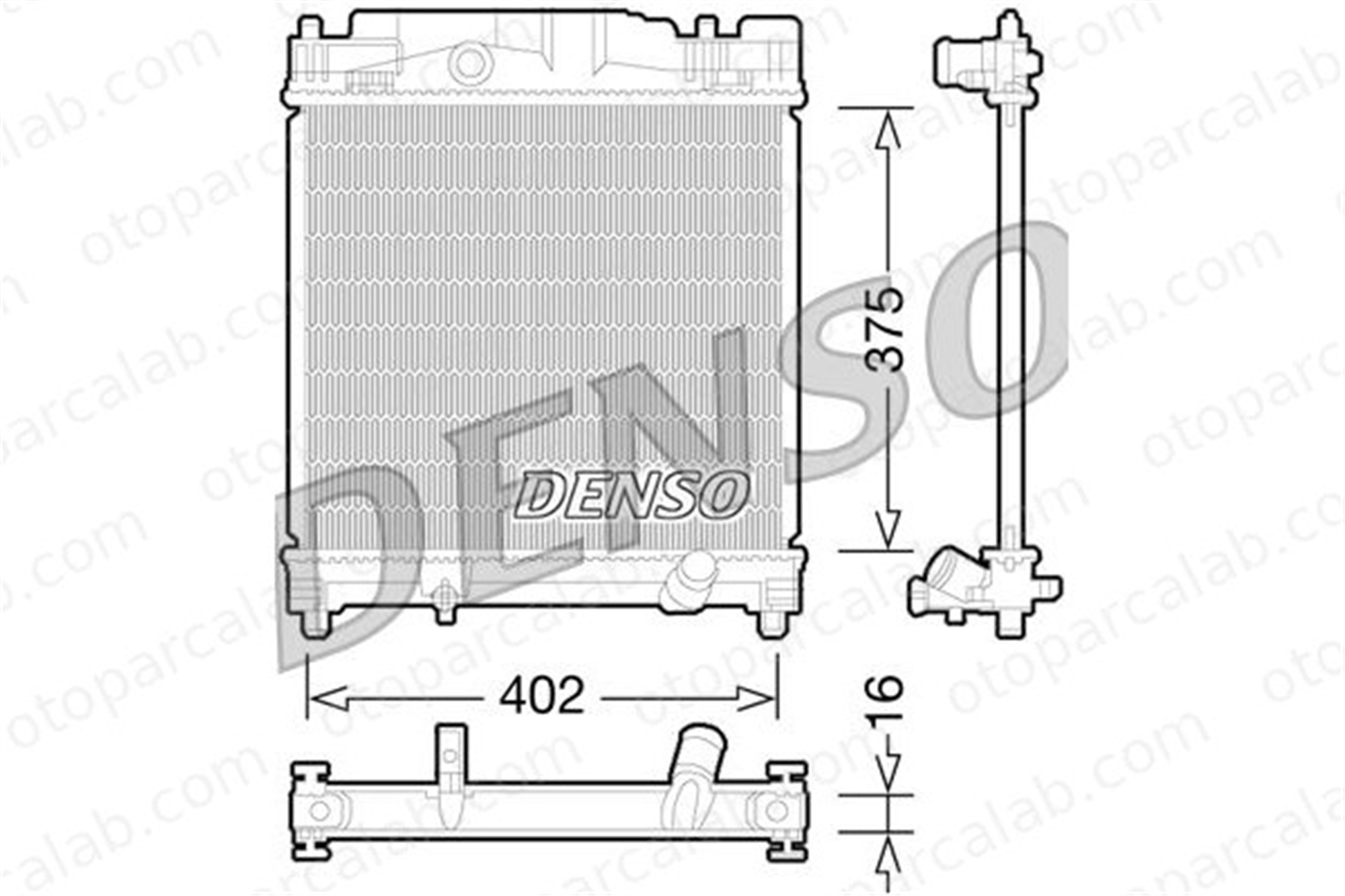 DENSO DRM50077 Su Radyatörü TOYOTA IQ DRM50077 1640040220