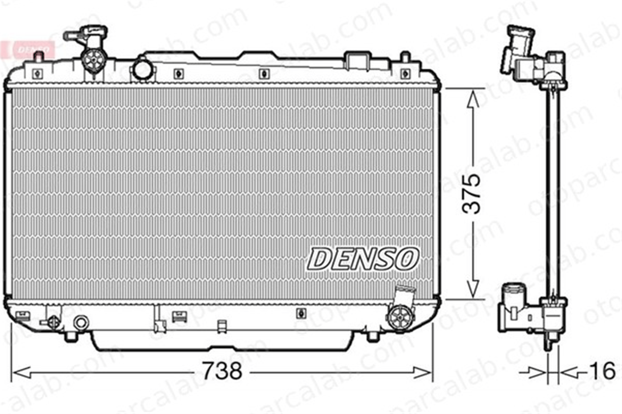 DENSO DRM50083 Su Radyatörü TOYOTA RAV 4 II DRM50083 1640028130