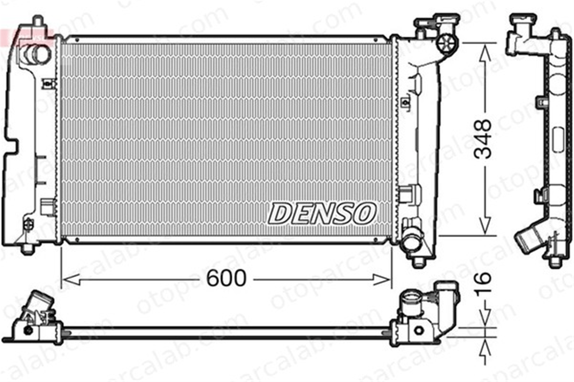DENSO DRM50085 Su Radyatörü TOYOTA COROLLA Sedan COROLLA Station wagon DRM50085 1640021130