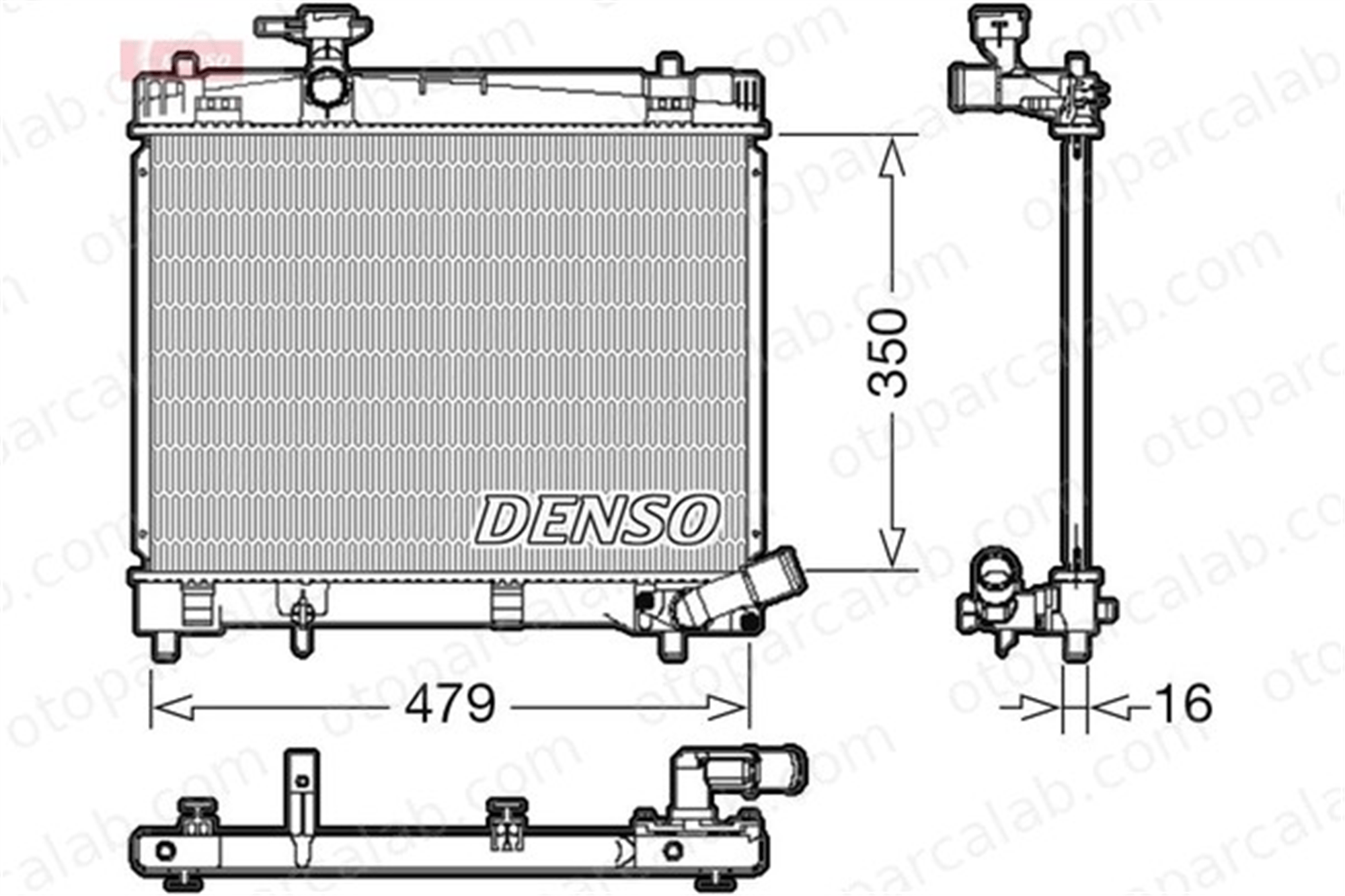 DENSO DRM50086 Su Radyatörü TOYOTA VERSO S YARIS DRM50086 164000Y060