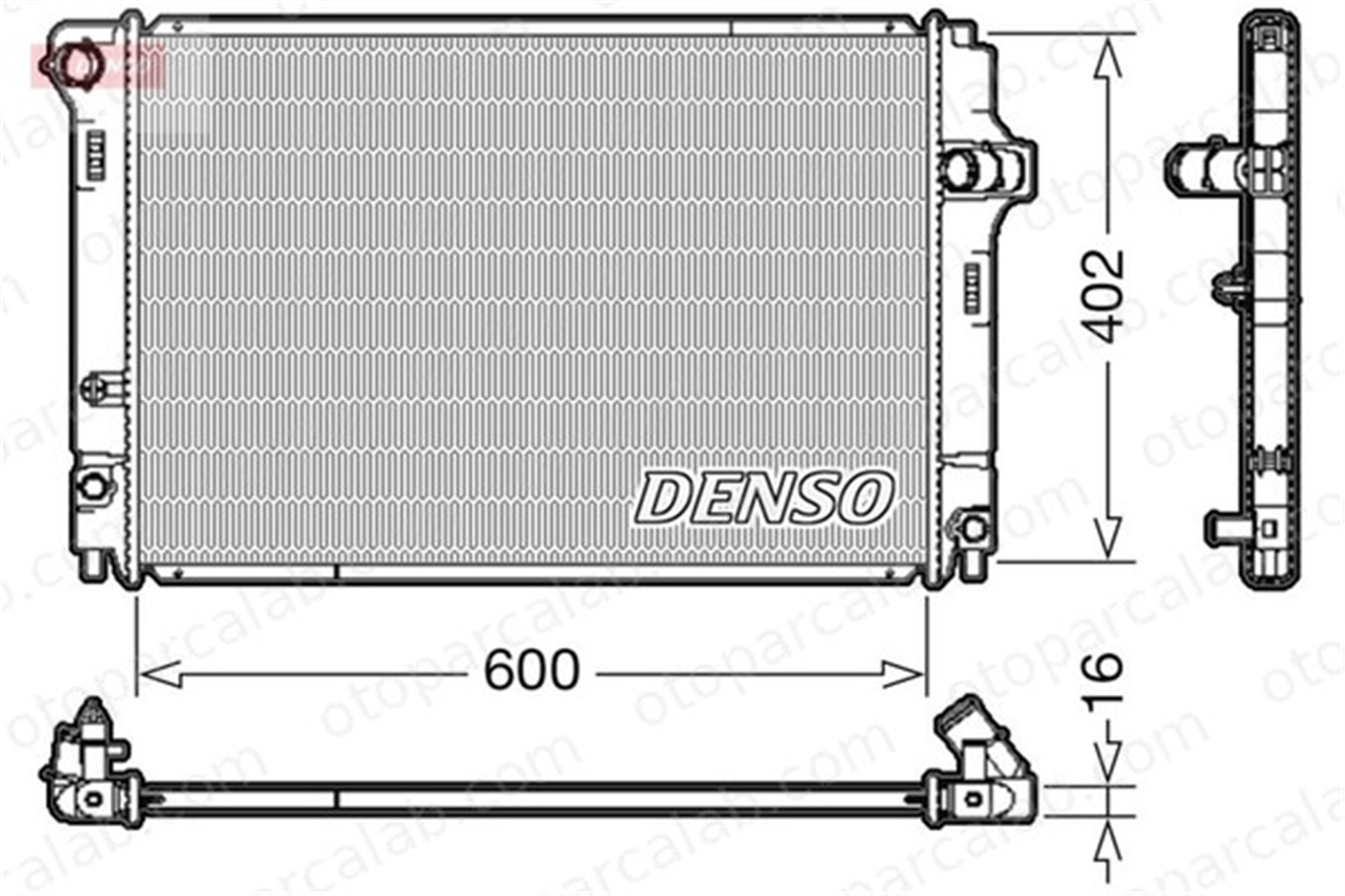 DENSO DRM50089 Su Radyatörü TOYOTA YARIS DRM50089 1640021330