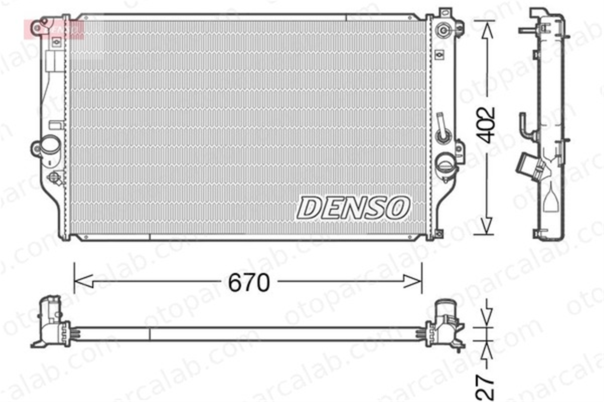 DENSO DRM50092 Su Radyatörü TOYOTA RAV 4 IV DRM50092 1640026411