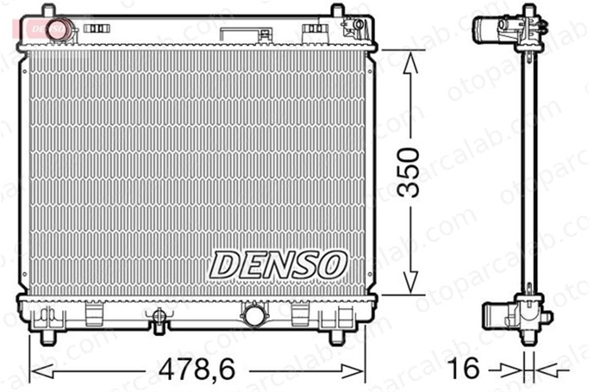 DENSO DRM50104 Su Radyatörü TOYOTA YARIS DRM50104 164000N050