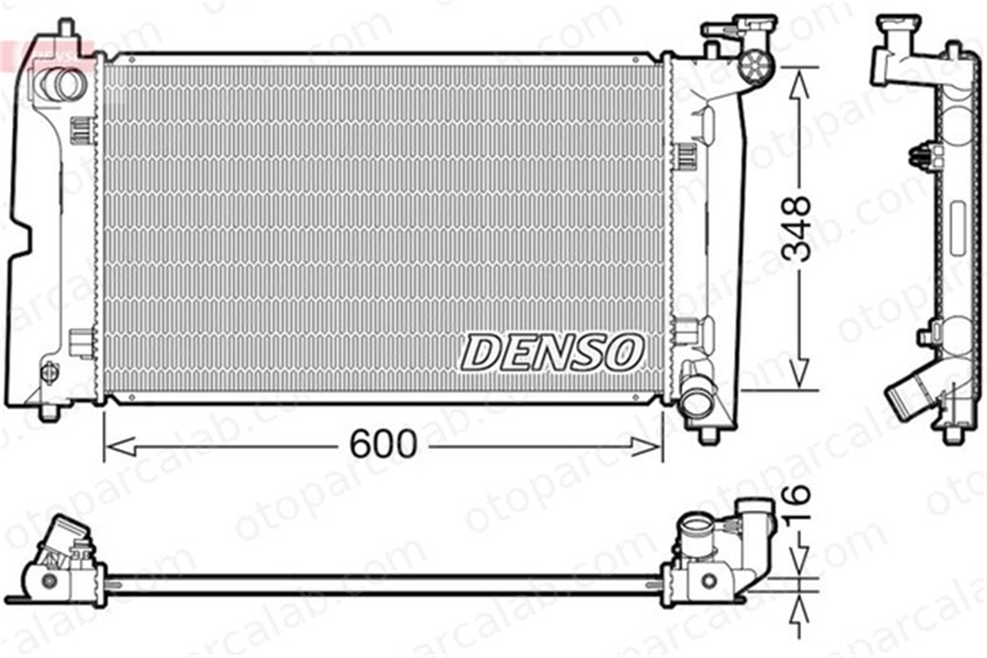 DENSO DRM50110 Su Radyatörü TOYOTA COROLLA COROLLA Verso DRM50110 164000D200