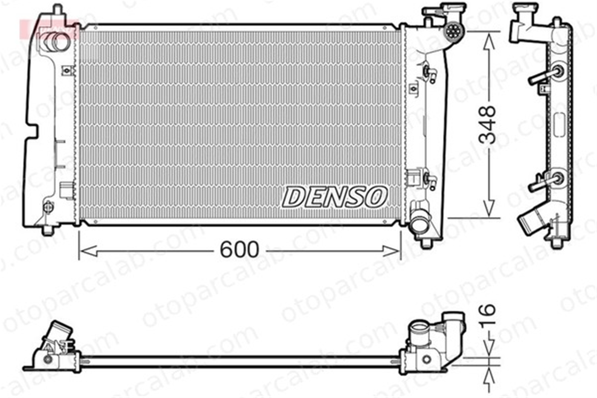 DENSO DRM50142 Su Radyatörü TOYOTA COROLLA COROLLA Sedan DRM50142 1640021160