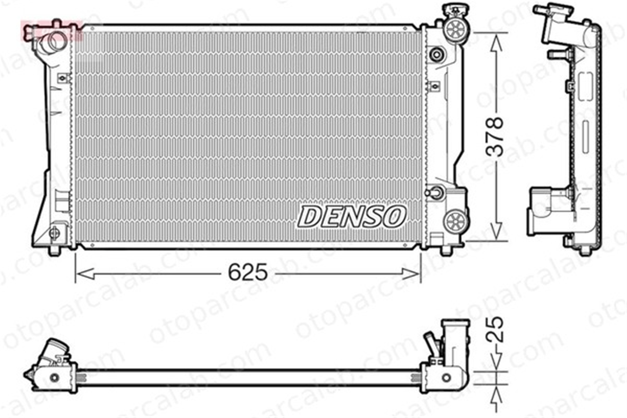 DENSO DRM50145 Su Radyatörü TOYOTA AVENSIS AVENSIS Sedan DRM50145 164000H120