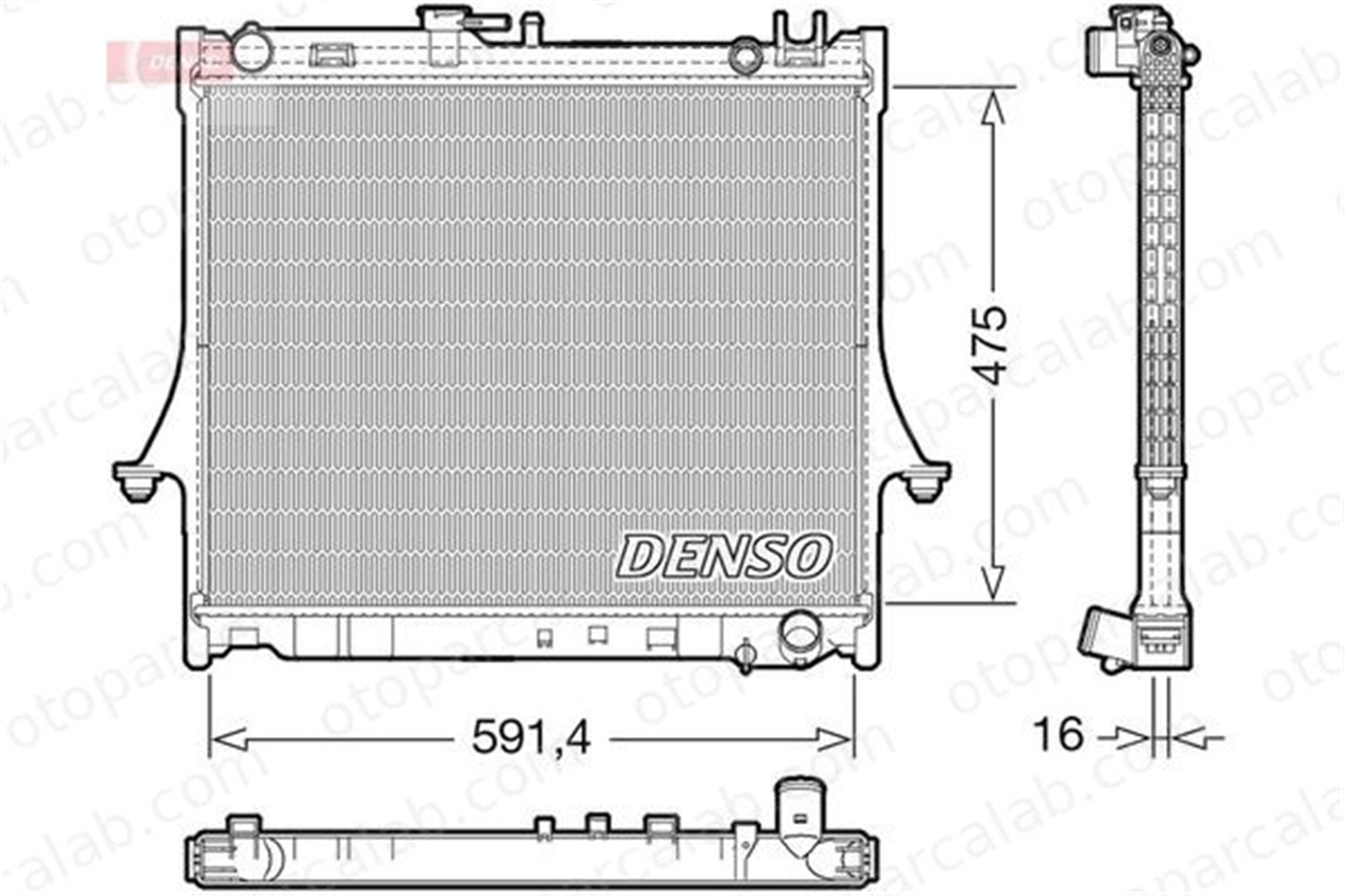 DENSO DRM99016 Su Radyatörü ISUZU D-MAX I DRM99016 8973333512