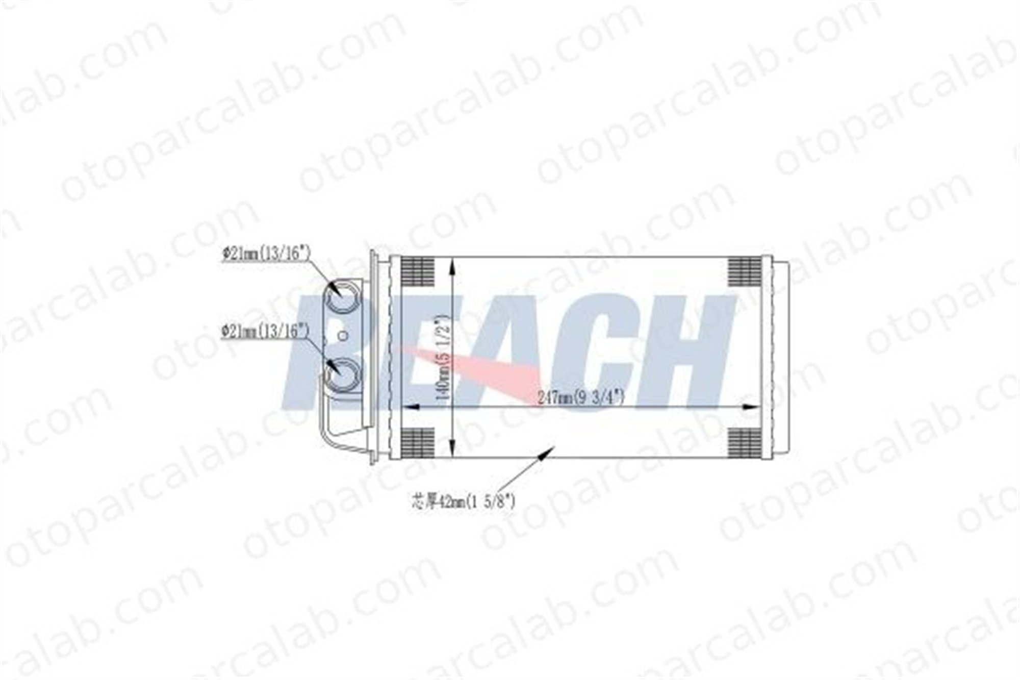 DENSO DRR09050 Kalorifer Radyatörü FIAT PALIO PALIO Weekend 46723061
