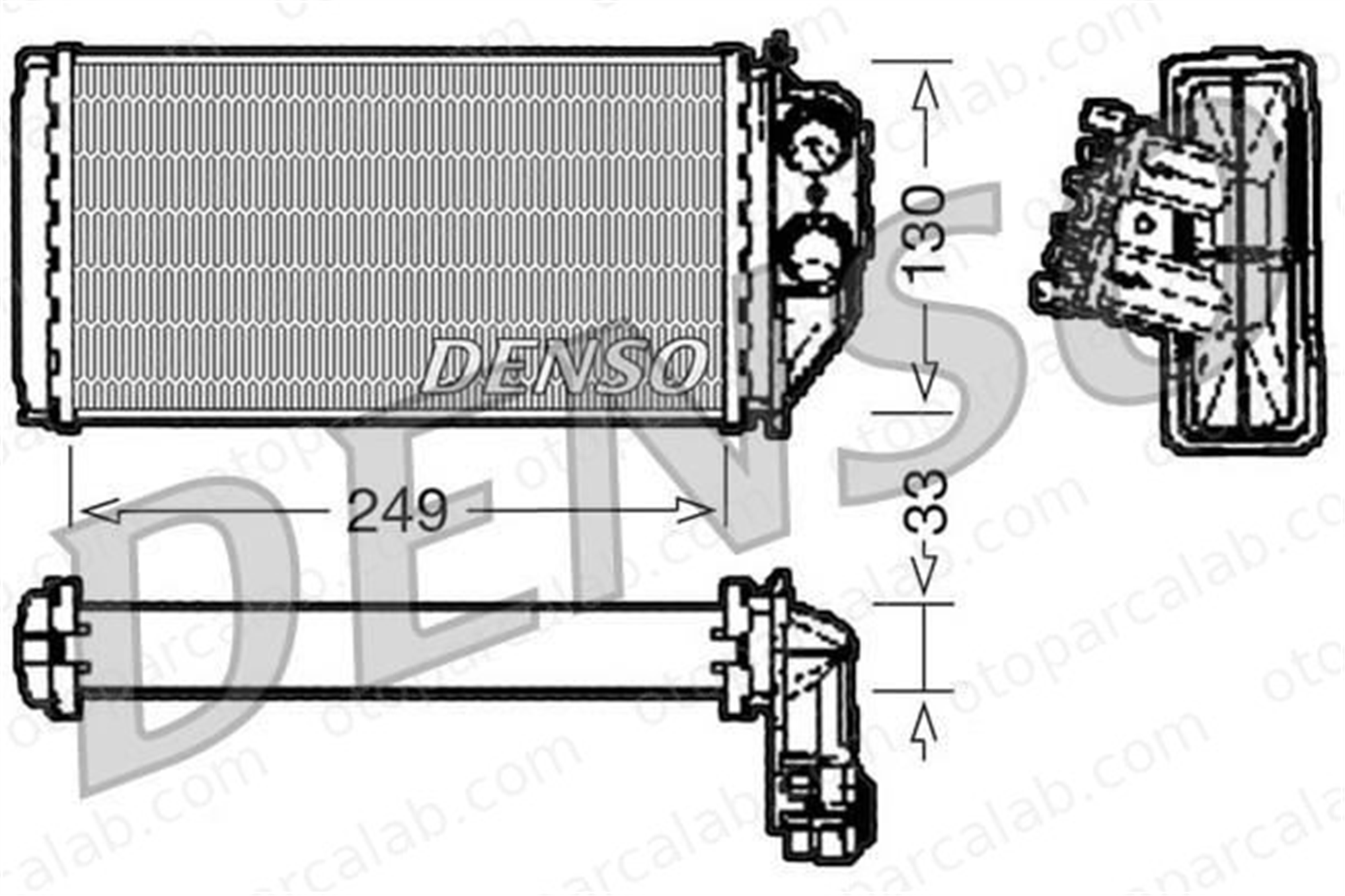 DENSO DRR21002 Kalorifer Radyatörü PEUGEOT 307 307 Break 6448K4