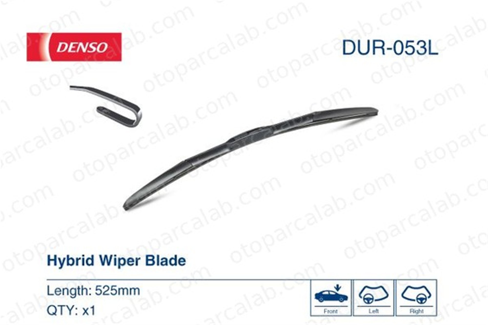 DENSO DUR-053L Silecek Süpürgesi Ön Hybrid Tip 525 mm - 21 inç SEAT CORDOBA AUDI 100 C3 Sedan 92212325 92231677