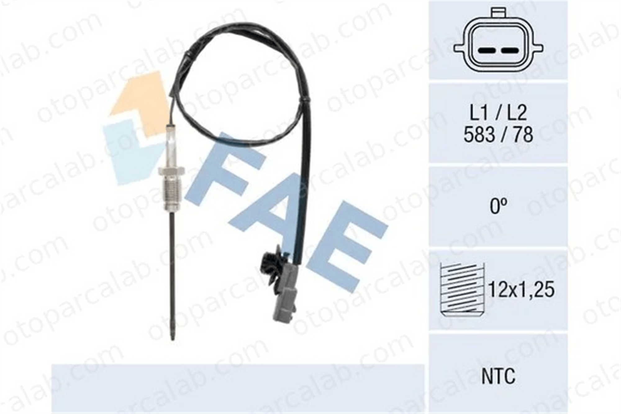 DODUCO 55158 Egzoz Sıcaklık Sensörü DACIA DUSTER RENAULT KANGOO / GRAND KANGOO II 226401632R 226404490R