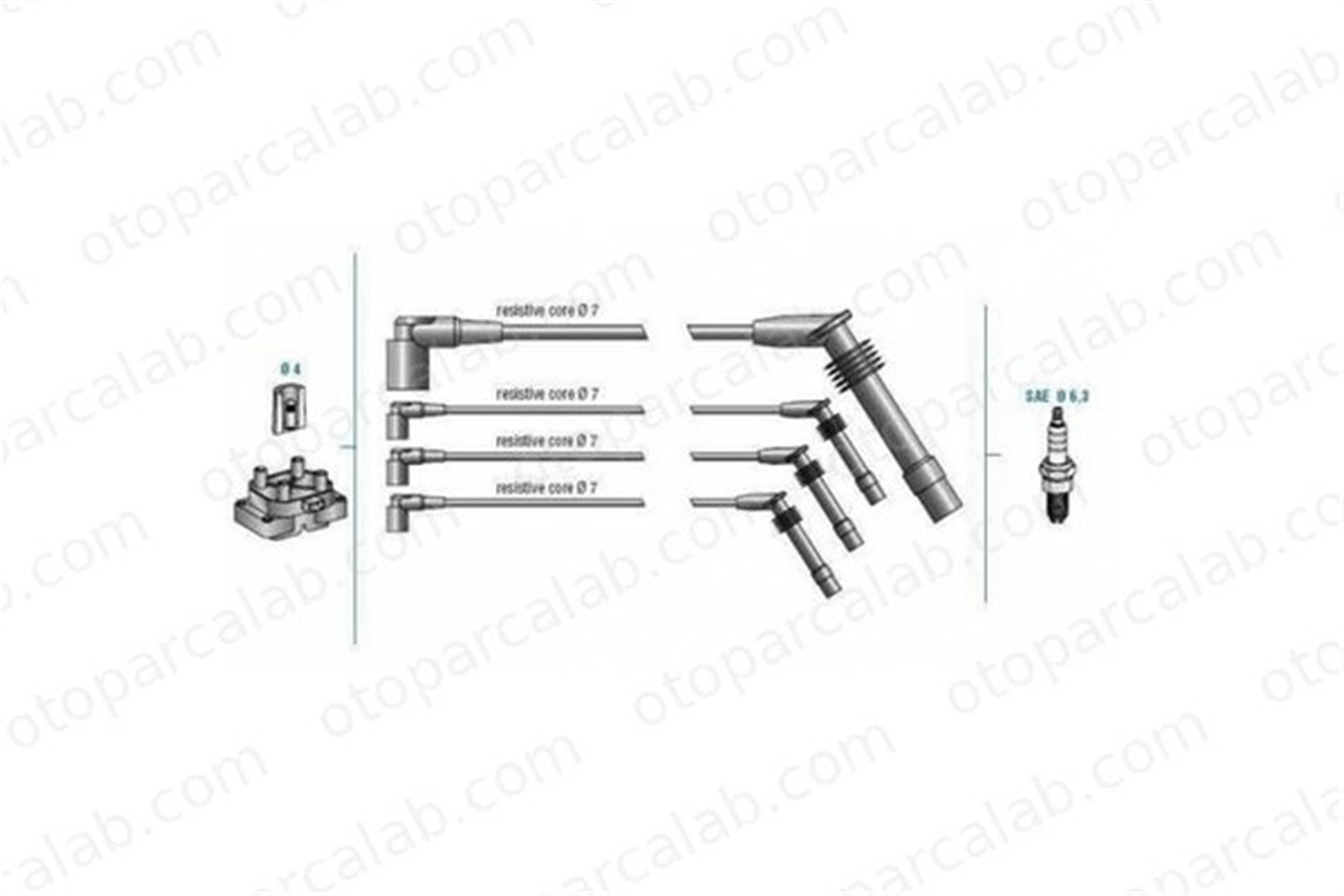 DODUCO 7682 Buji Kablosu RENAULT CLIO II MEGANE I Grandtour 7700273826