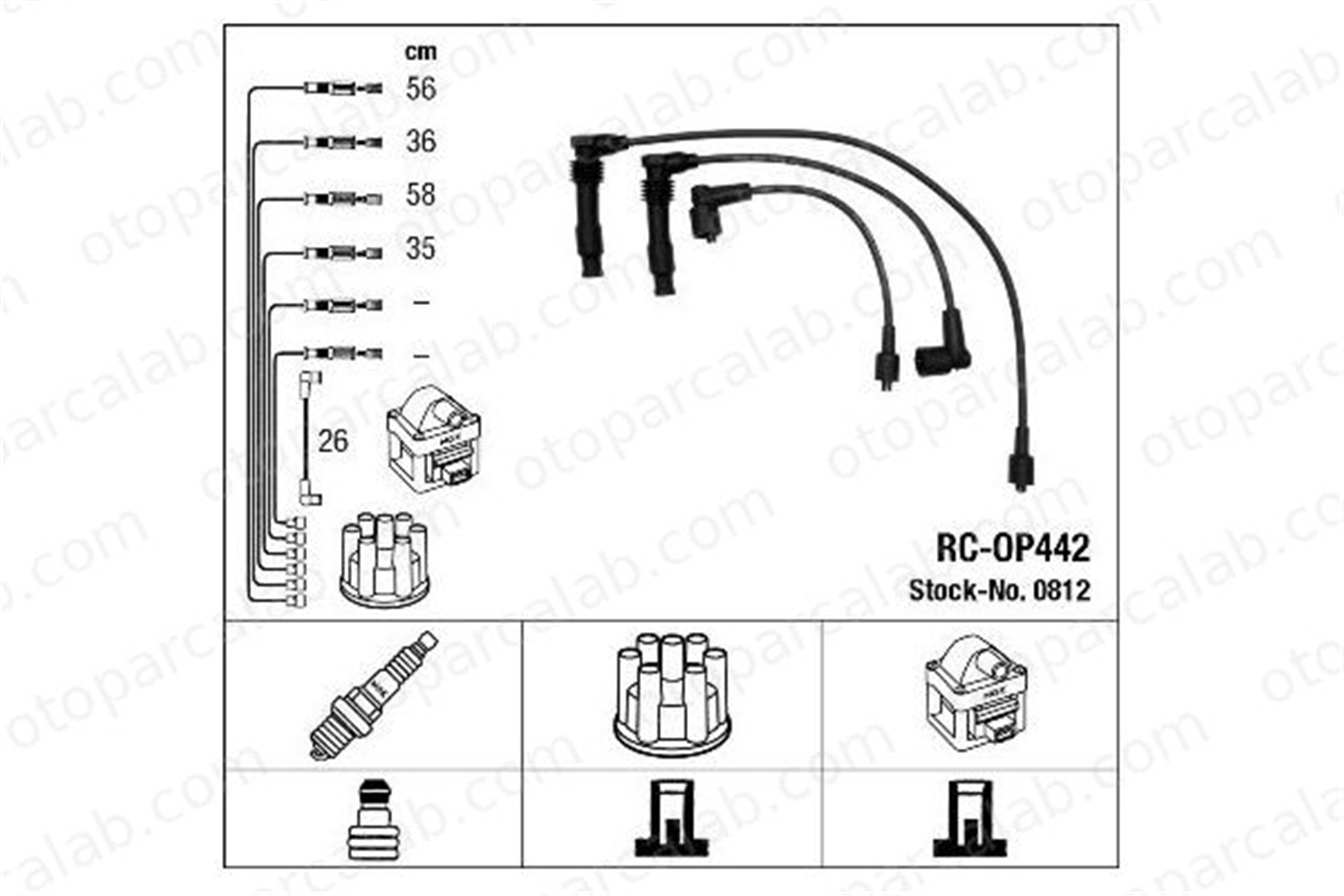 DODUCO 7817 Buji Kablosu OPEL VECTRA A VECTRA A Hatchback 1612611 90510854