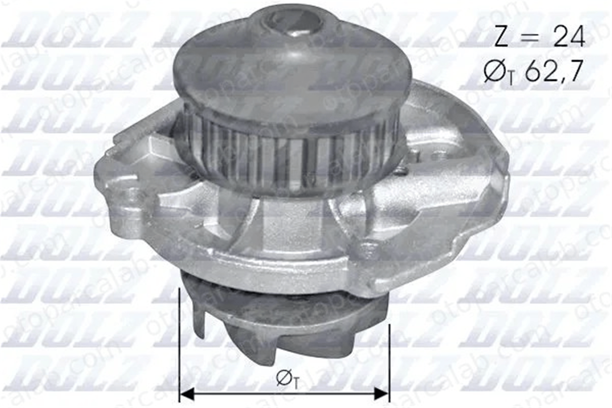 DOLZ S261 Devirdaim Su Pompası FIAT PANDA PANDA Kasa/eğik arka 46526243 46805736