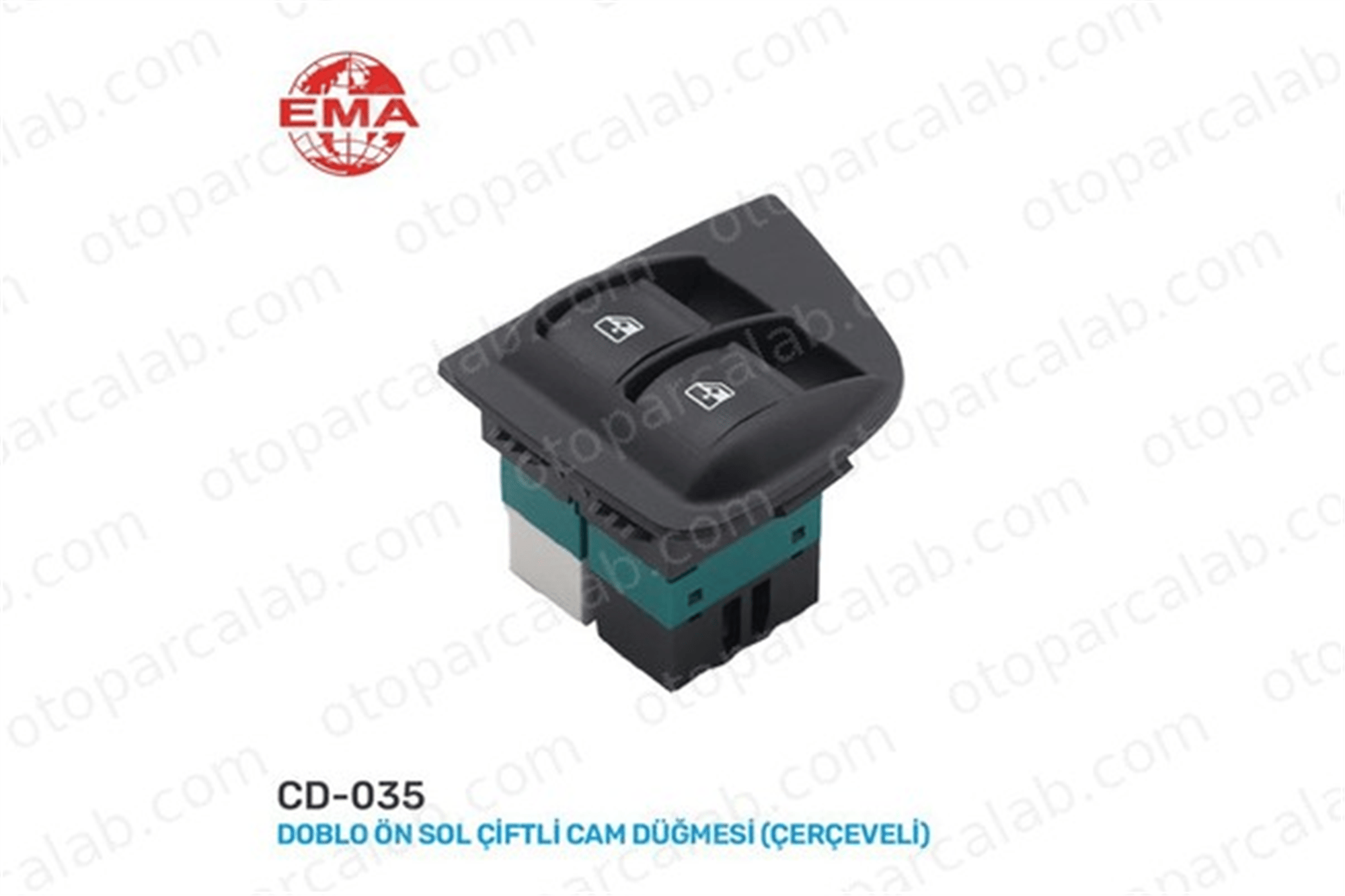 EMA MFK CD035 Cam Açma Düğmesi Ön Sol EMA-MFK CD035 FIAT DOBLO Kasa/büyük limuzin DOBLO MPV 735417033