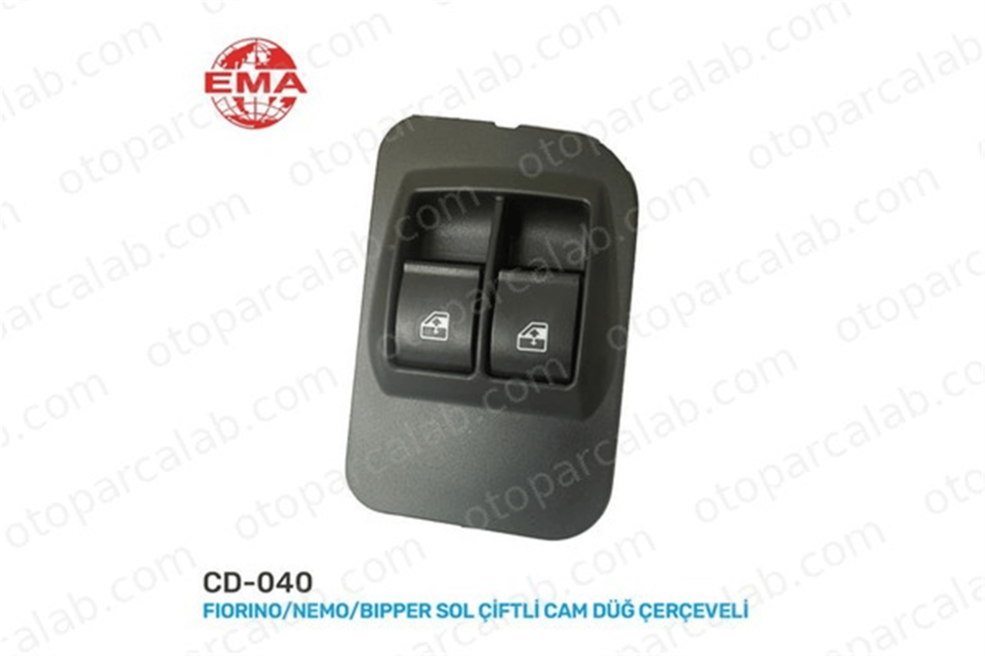 EMA MFK CD040 Cam Açma Düğmesi Ön Sol EMA-MFK CD040 FIAT FIORINO Kasa/büyük limuzin QUBO 735461275 735518654