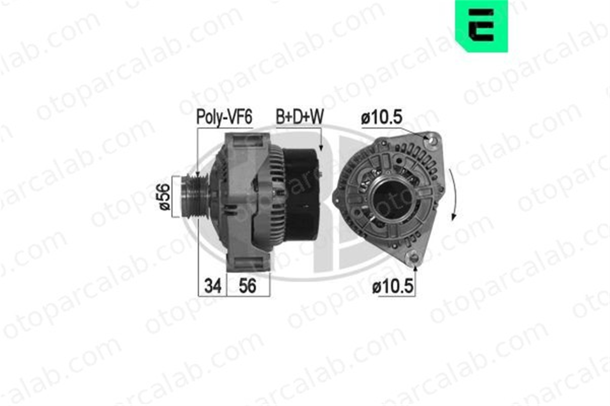 ERA 209040A Alternatör MERCEDES-BENZ VITO Minibüs/Otobüs VITO Panelvan/Van A0111540502 101544902