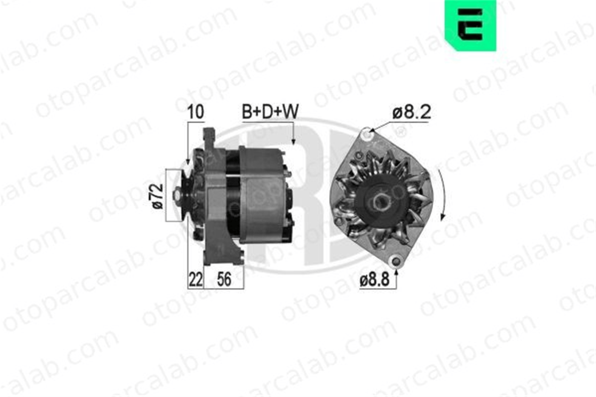 ERA 209090A Alternatör OPEL CORSA A Hatchback ASTRA F 1204072 1204100